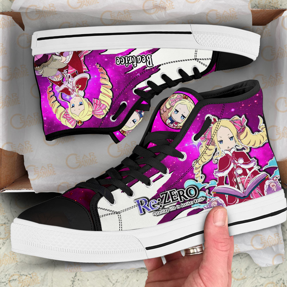 Beatrice High Top Shoes Custom Re:Zero Anime Sneakers