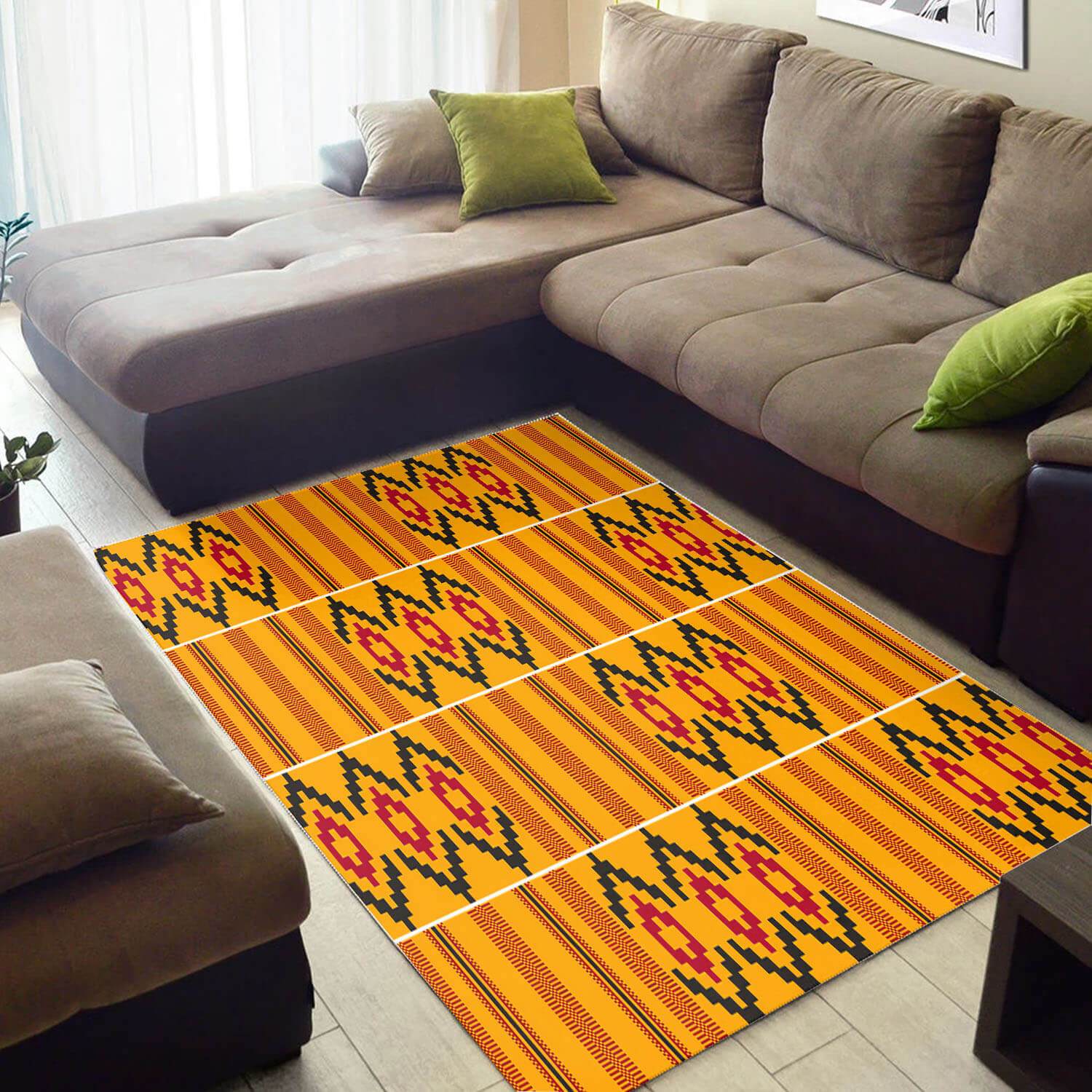 Beautiful African Abstract Print Seamless Pattern Large Room Rectangle Rug