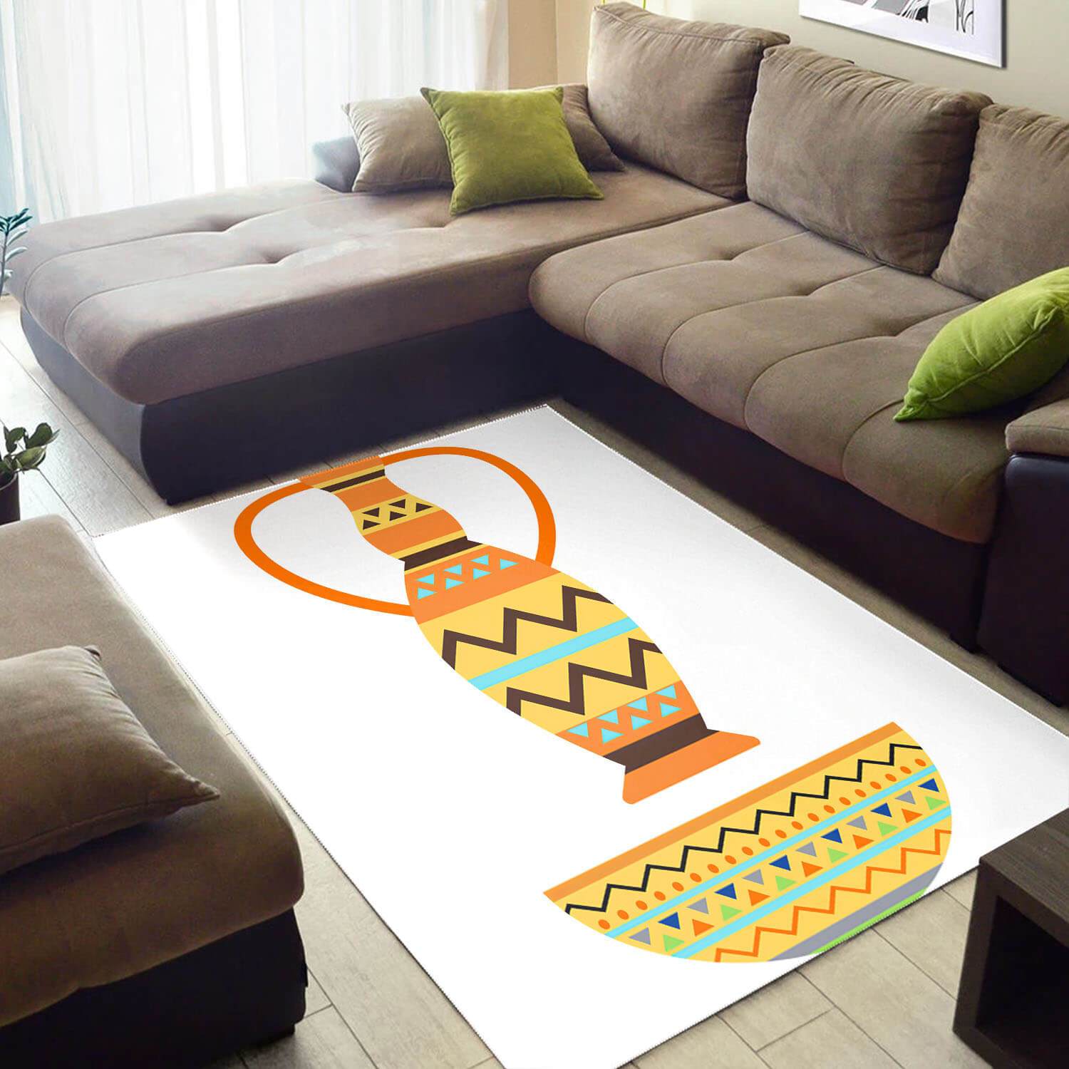 Beautiful African Adorable Print Afrocentric Art Style Floor Living Room Rectangle Rug
