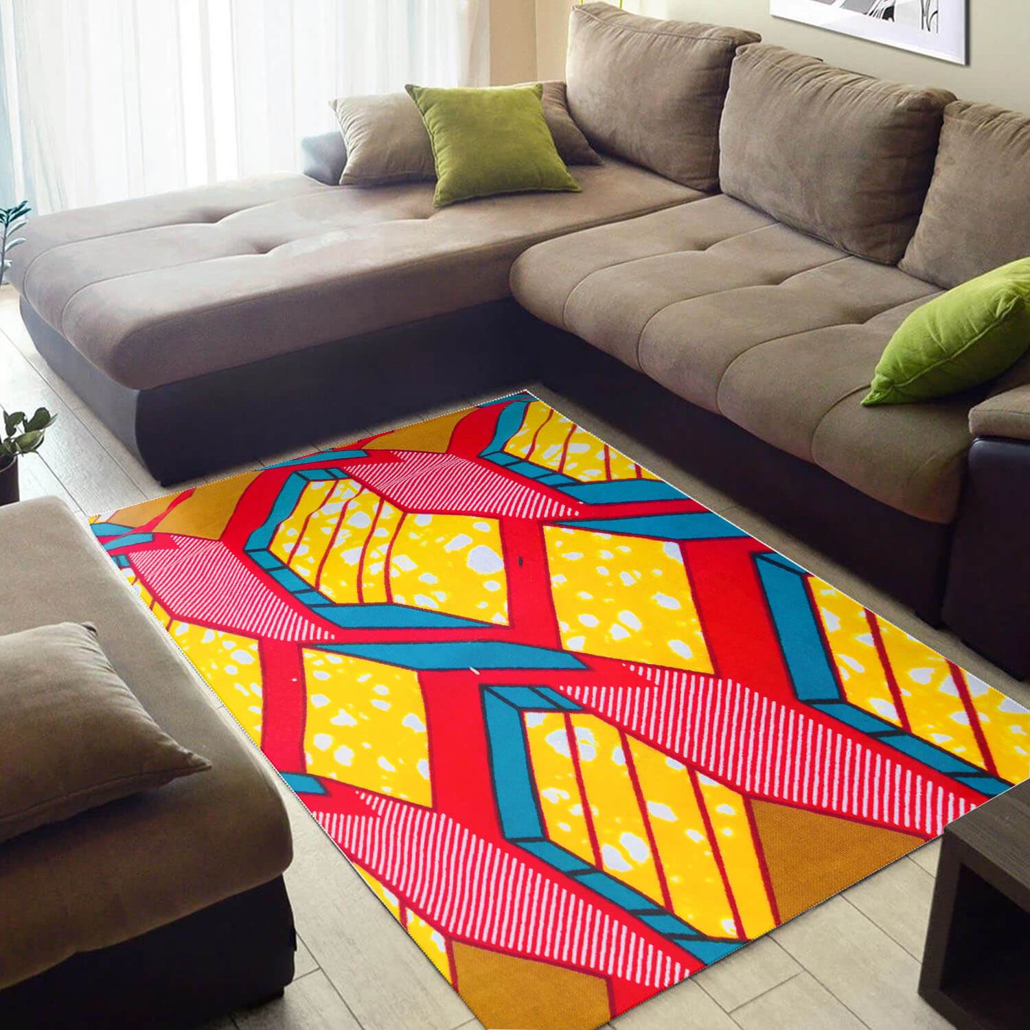 Beautiful African American Colorful Afrocentric Art Large Room Rectangle Rug