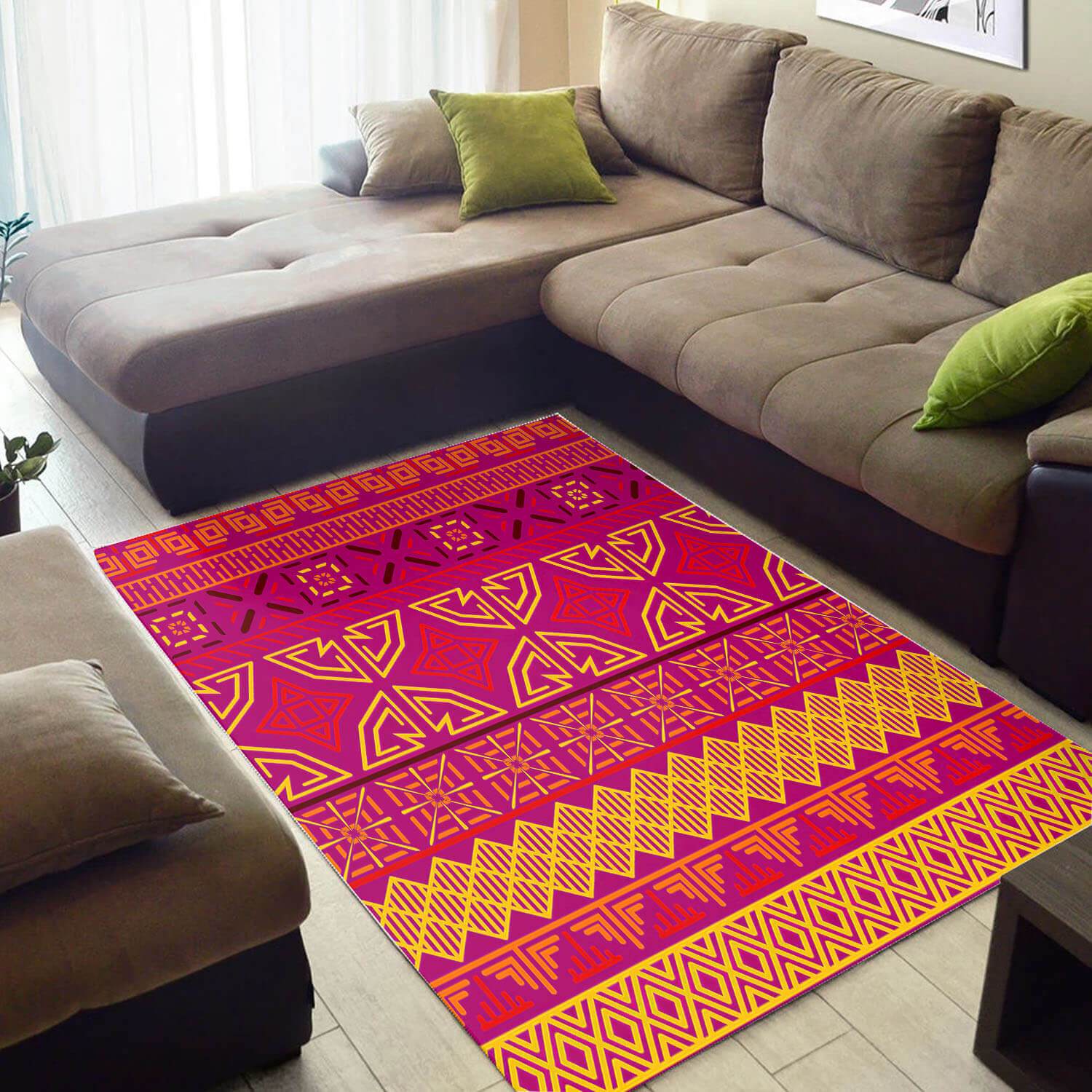 Beautiful African American Cute Afro Ethnic Seamless Pattern Large Living Room Rectangle Rug