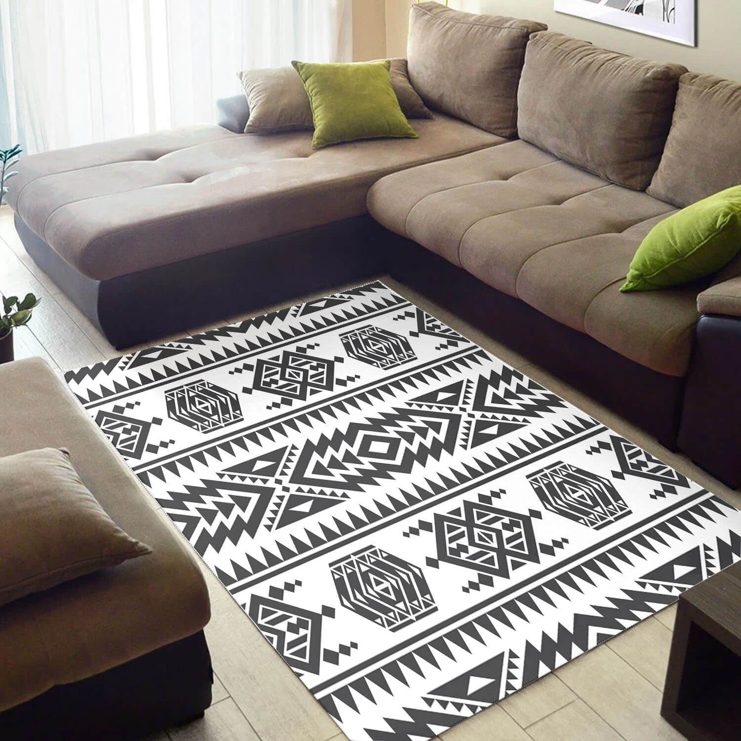 Beautiful African American Graphic Afrocentric Seamless Pattern Style Floor Living Room Rectangle Rug
