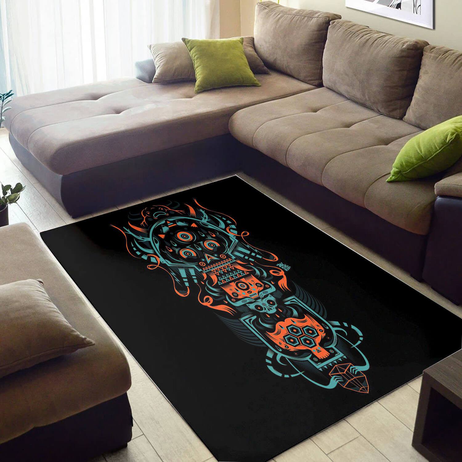 Beautiful African American Modern Afrocentric Pattern Art Carpet Themed Home Rectangle Rug