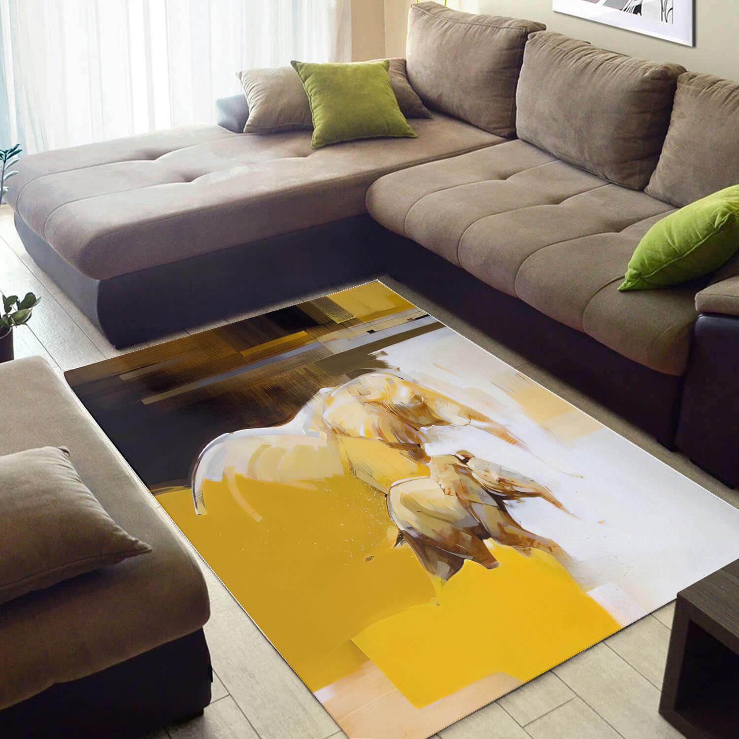 Beautiful African American Nice Natural Hair Animals Large Inspired Living Room Rectangle Rug