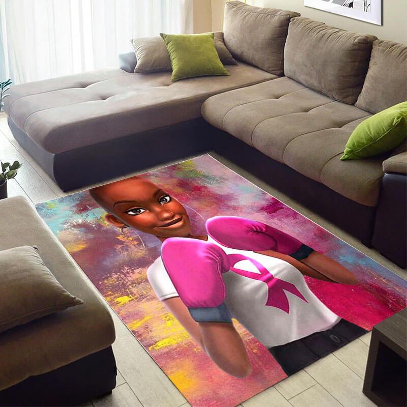 Beautiful African American Pretty Style Queen Design Floor Carpet Inspired Living Room Rectangle Rug