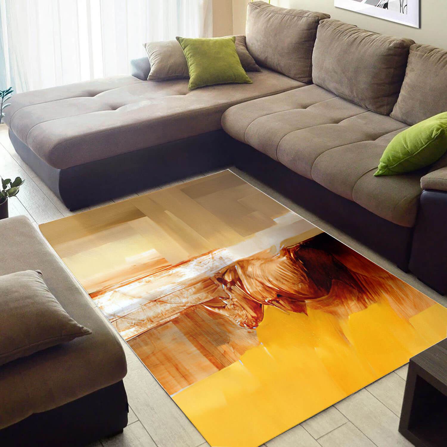 Beautiful African American Retro Afro Safari Animals Style Carpet Inspired Home Rectangle Rug
