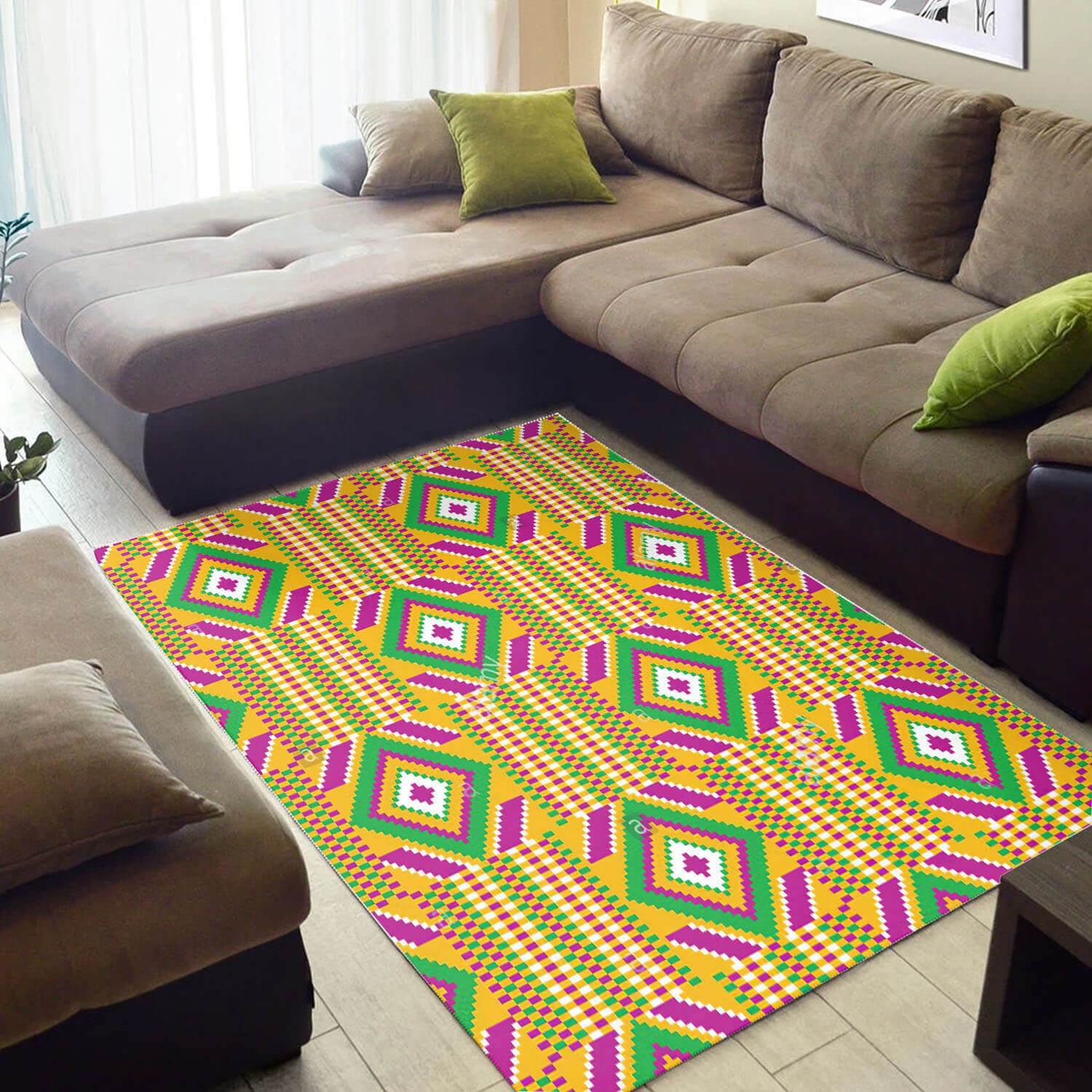 Beautiful African American Seamless Pattern Large Carpet Themed Home Rectangle Rug