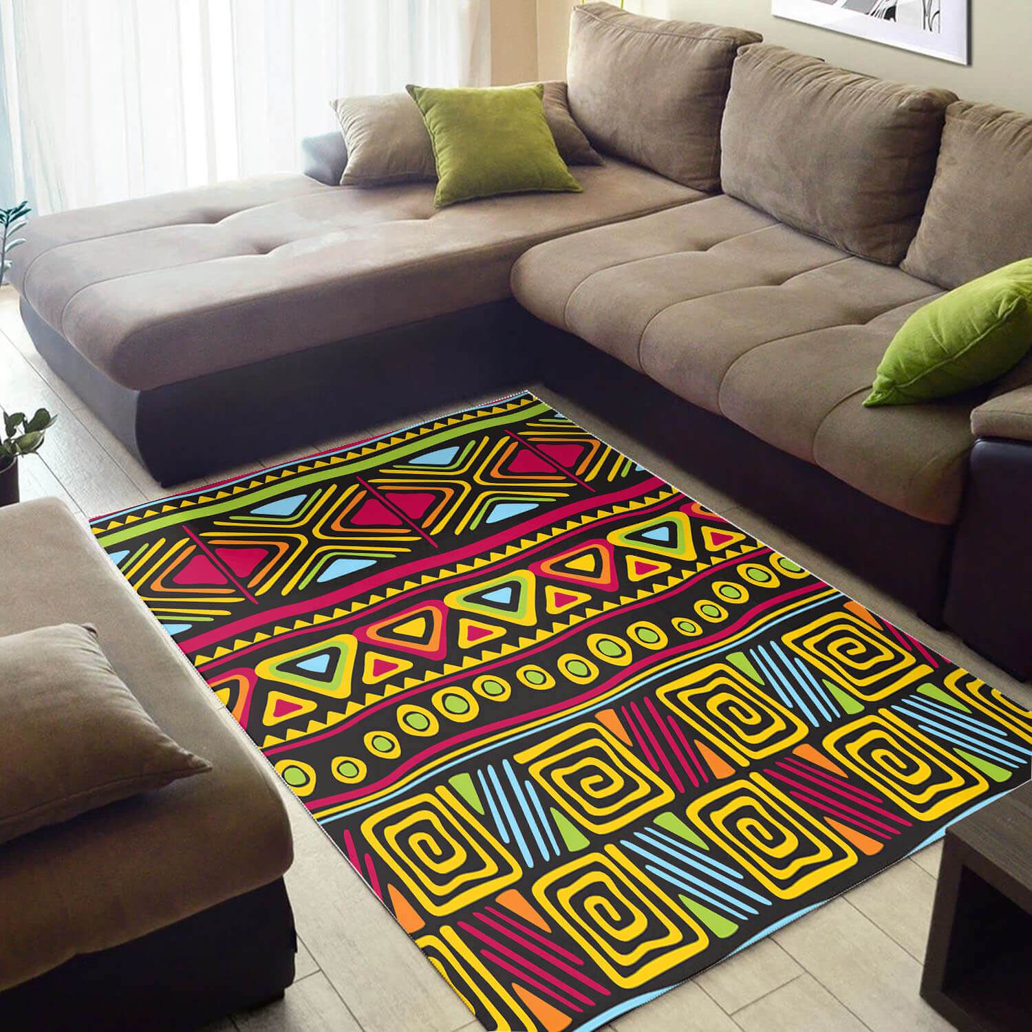 Beautiful African Awesome Inspired Seamless Pattern Large Carpet Living Room Rectangle Rug