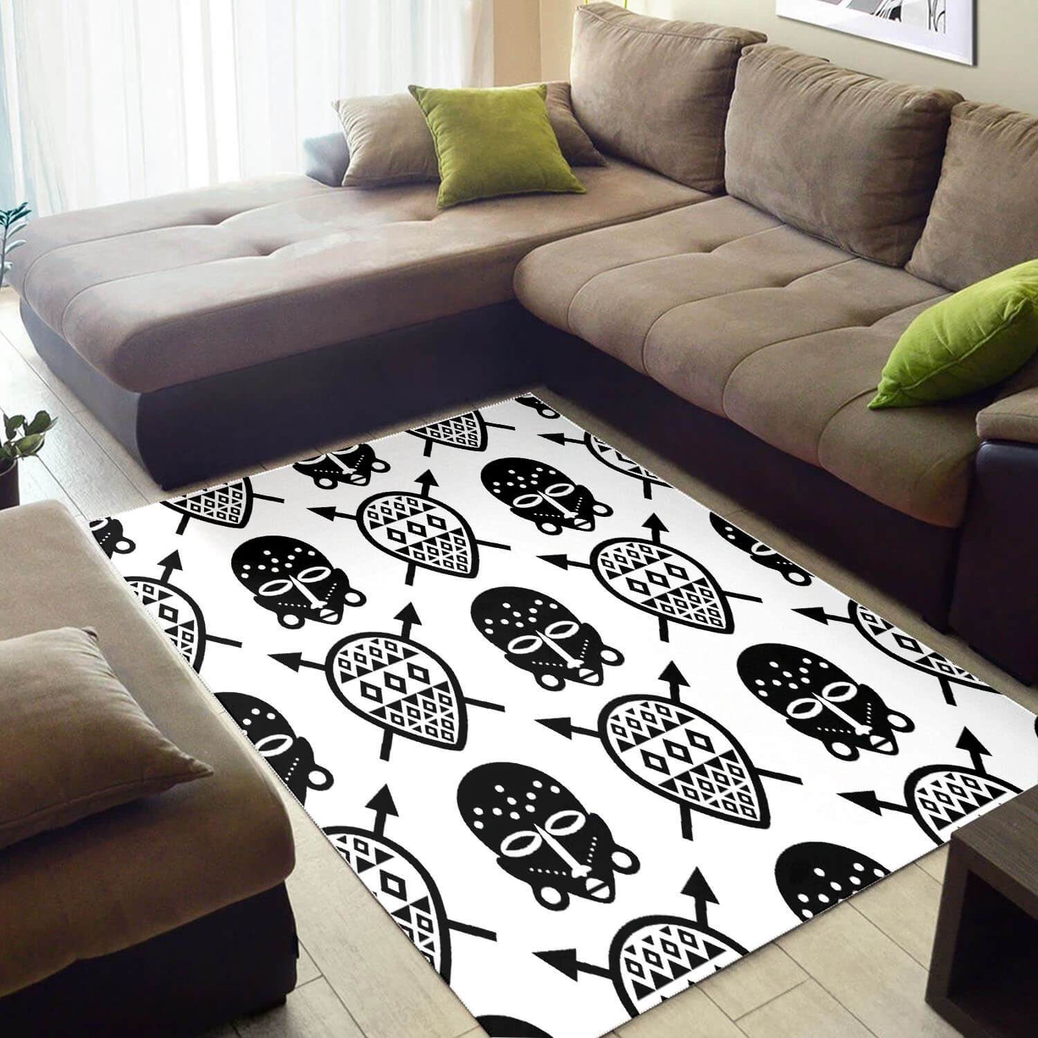 Beautiful African Colorful Black History Month Ethnic Seamless Pattern Large Carpet Living Room Rectangle Rug
