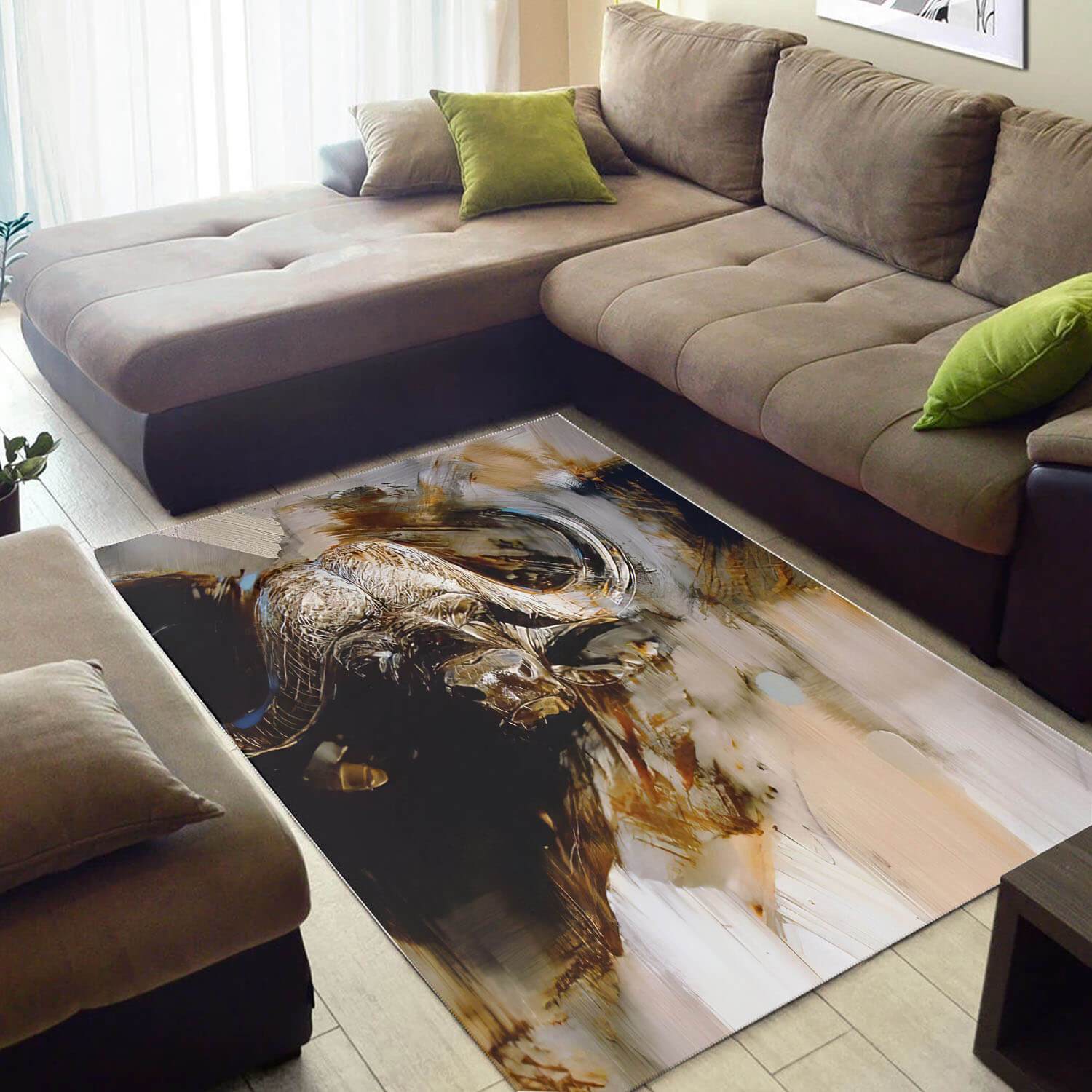 Beautiful African Colorful Themed Animals Large Inspired Living Room Rectangle Rug