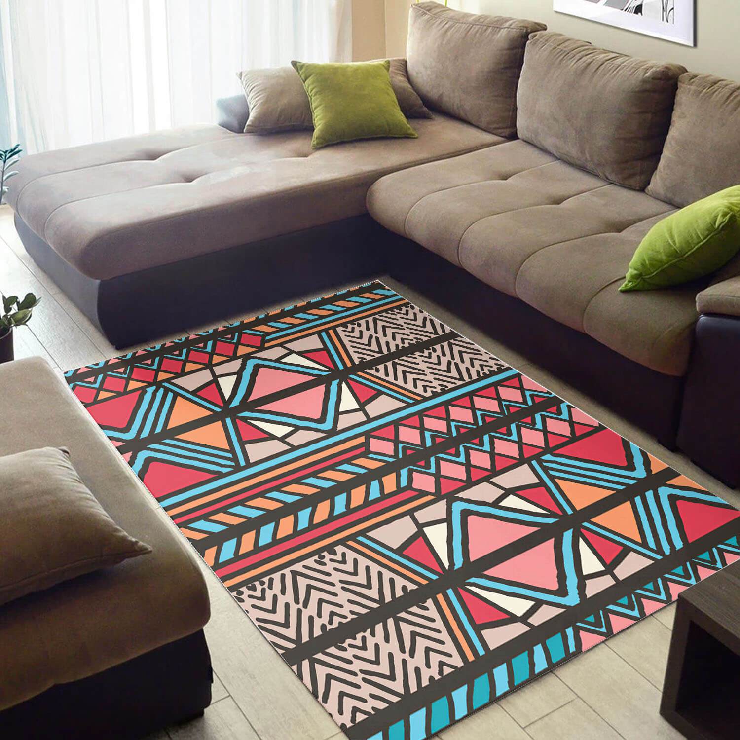 Beautiful African Cool American Black Art Seamless Pattern Style Themed Home Rectangle Rug