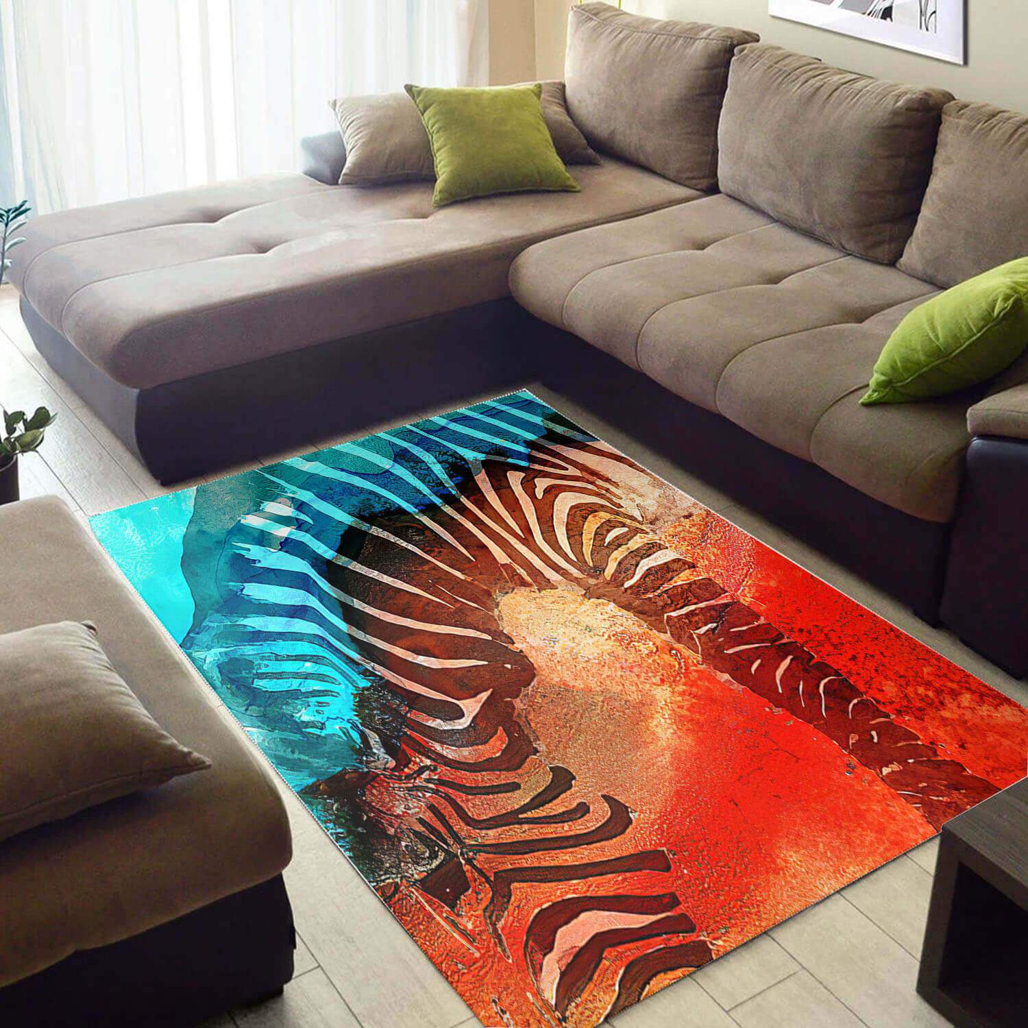 Beautiful African Cute Black History Month Wildlife Animals Large Style Rectangle Rug
