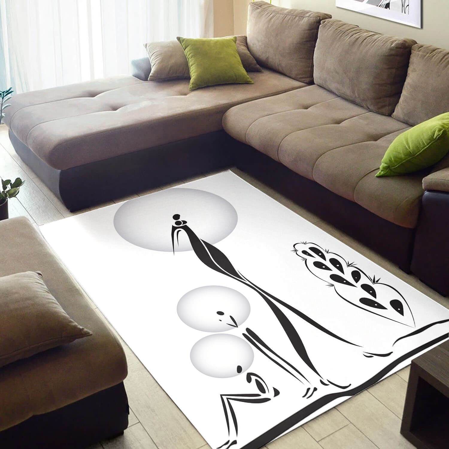 Beautiful African Cute Style Girl Large Inspired Living Room Rectangle Rug
