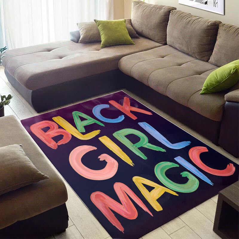 Beautiful African Cute Style Girl Large Living Room Rectangle Rug