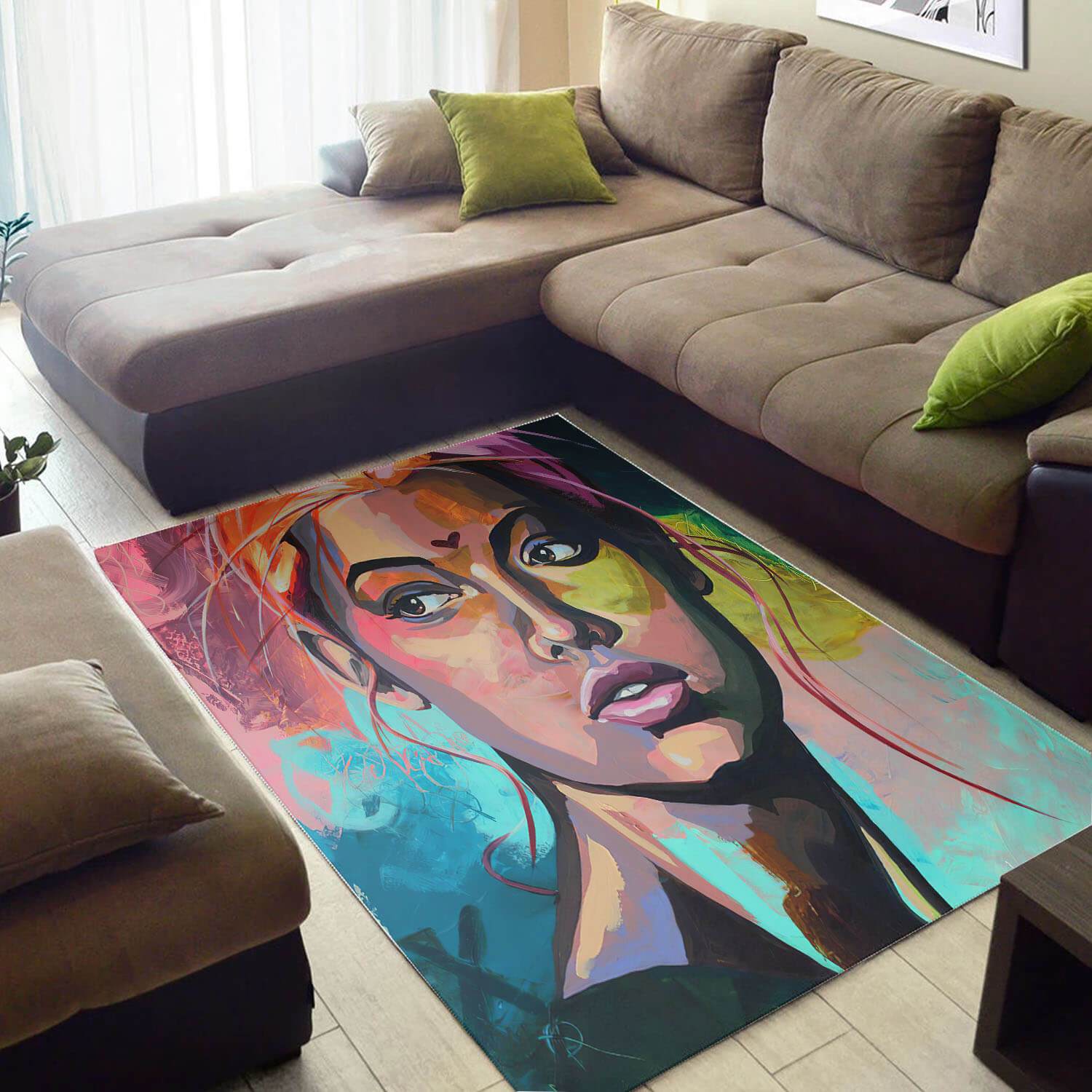 Beautiful African Cute Style Lady Large Inspired Home Rectangle Rug
