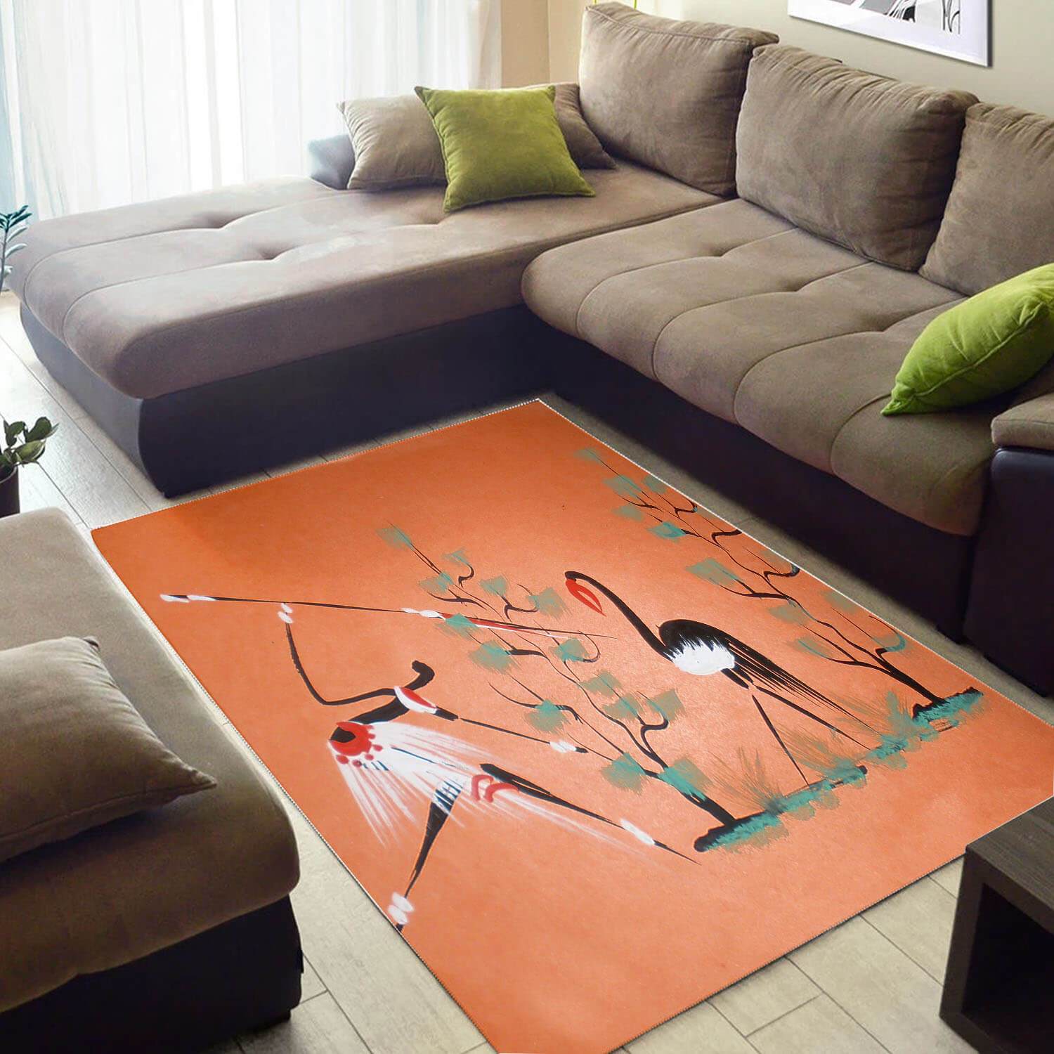 Beautiful African Fancy Natural Hair Afro Woman Carpet Themed Home Rectangle Rug