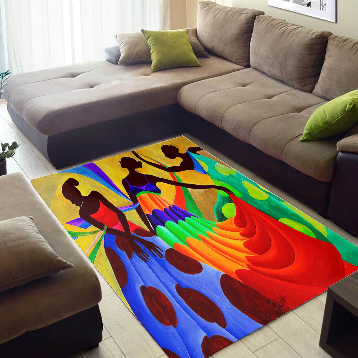 Beautiful African Fancy Woman Themed Inspired Home Rectangle Rug