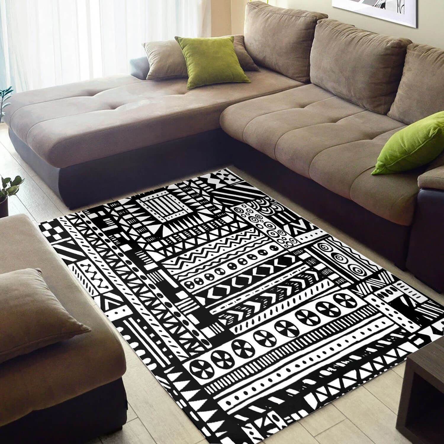 Beautiful African Graphic Seamless Pattern Large Room Rectangle Rug