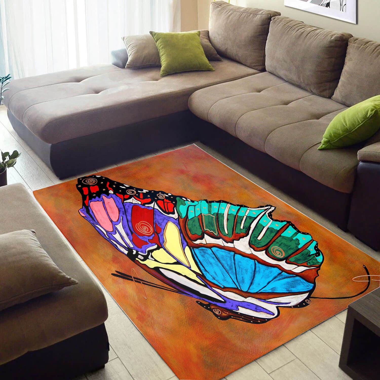Beautiful African Modern American Wildlife Animals Themed Room Rectangle Rug