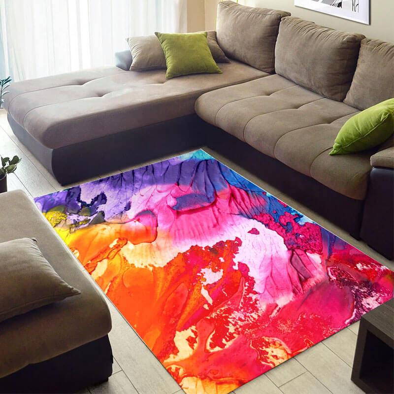 Beautiful African Pretty Abstract Colorful Painting Art Large Style Rectangle Rug