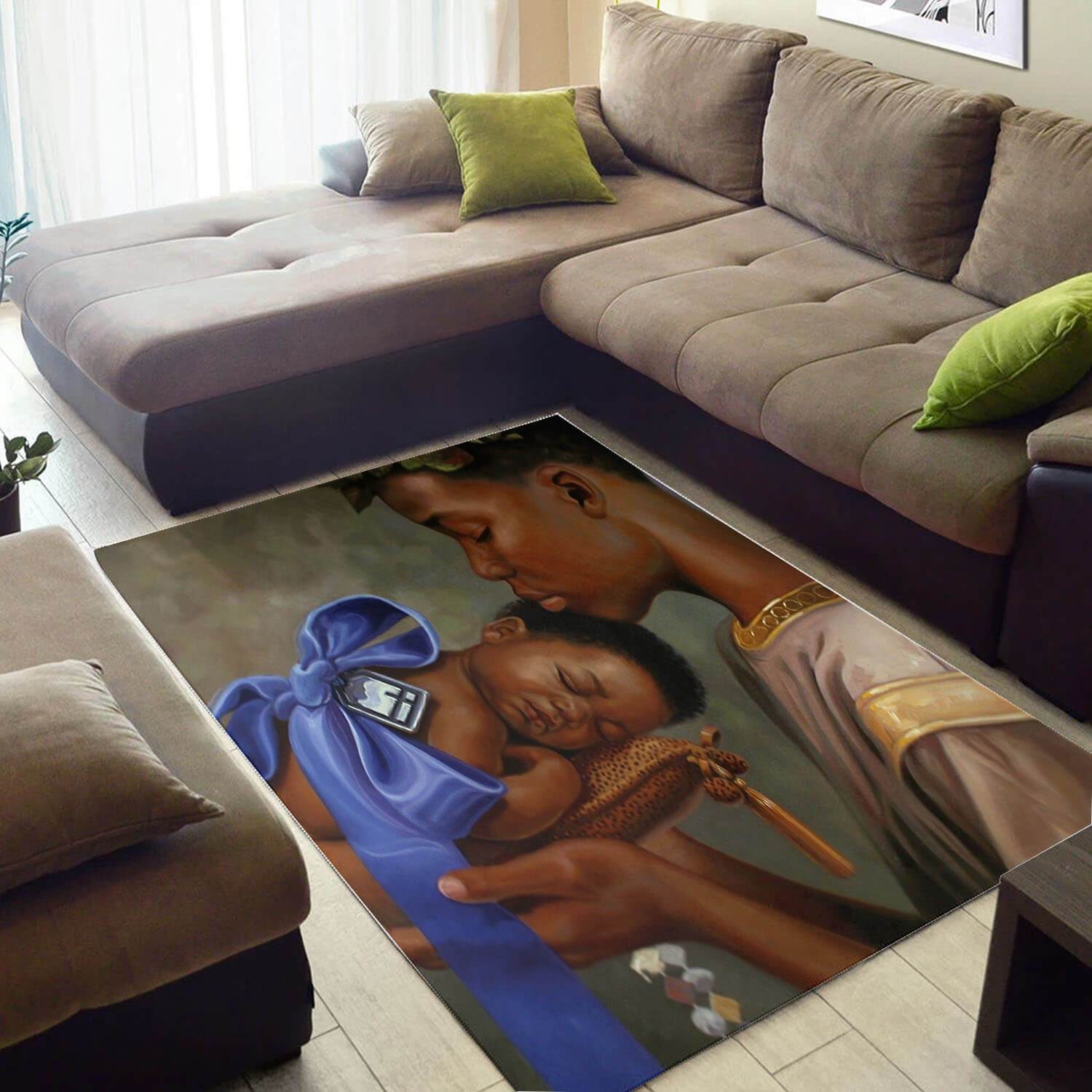 Beautiful African Pretty Style Melanin Afro Woman Area Living Room Rectangle Rug