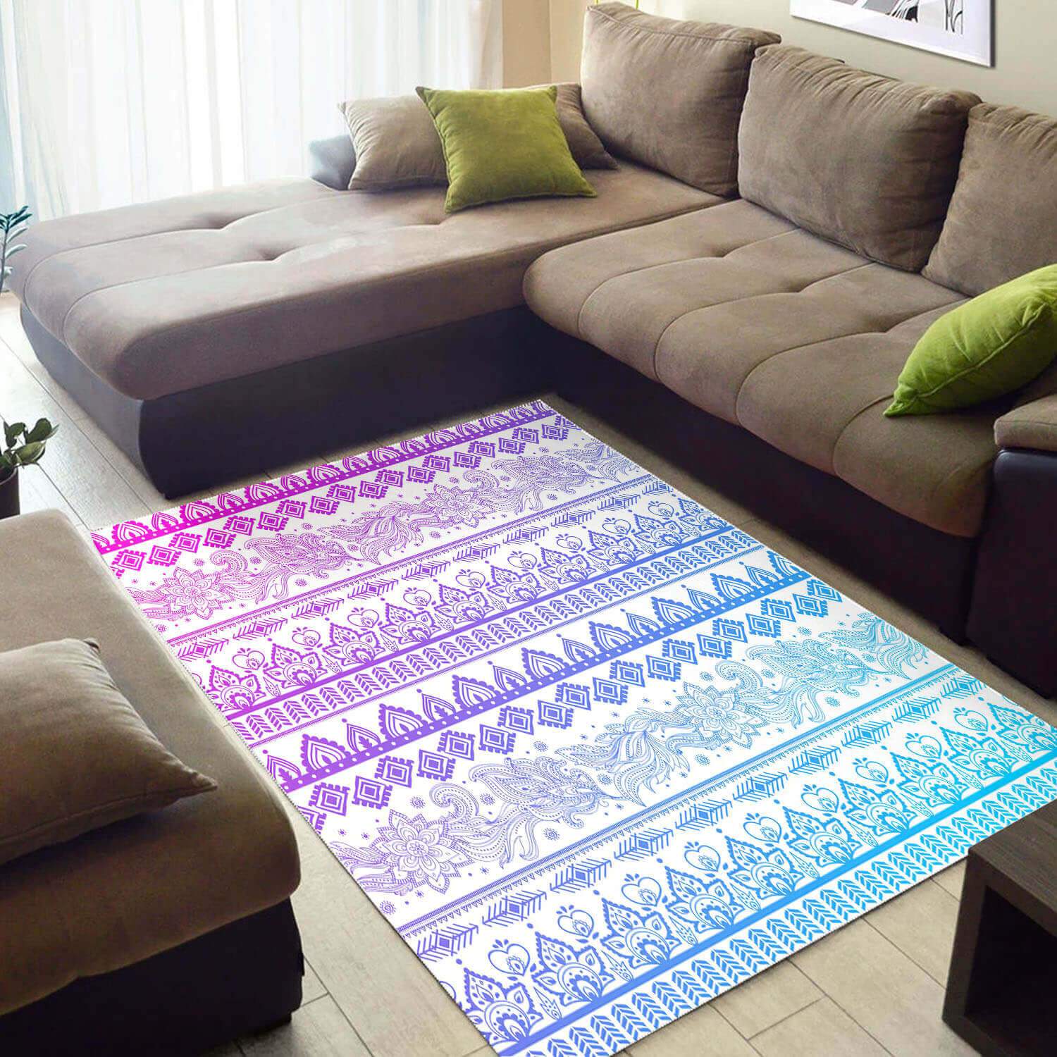 Beautiful African Retro American Ethnic Seamless Pattern Large Carpet Living Room Rectangle Rug