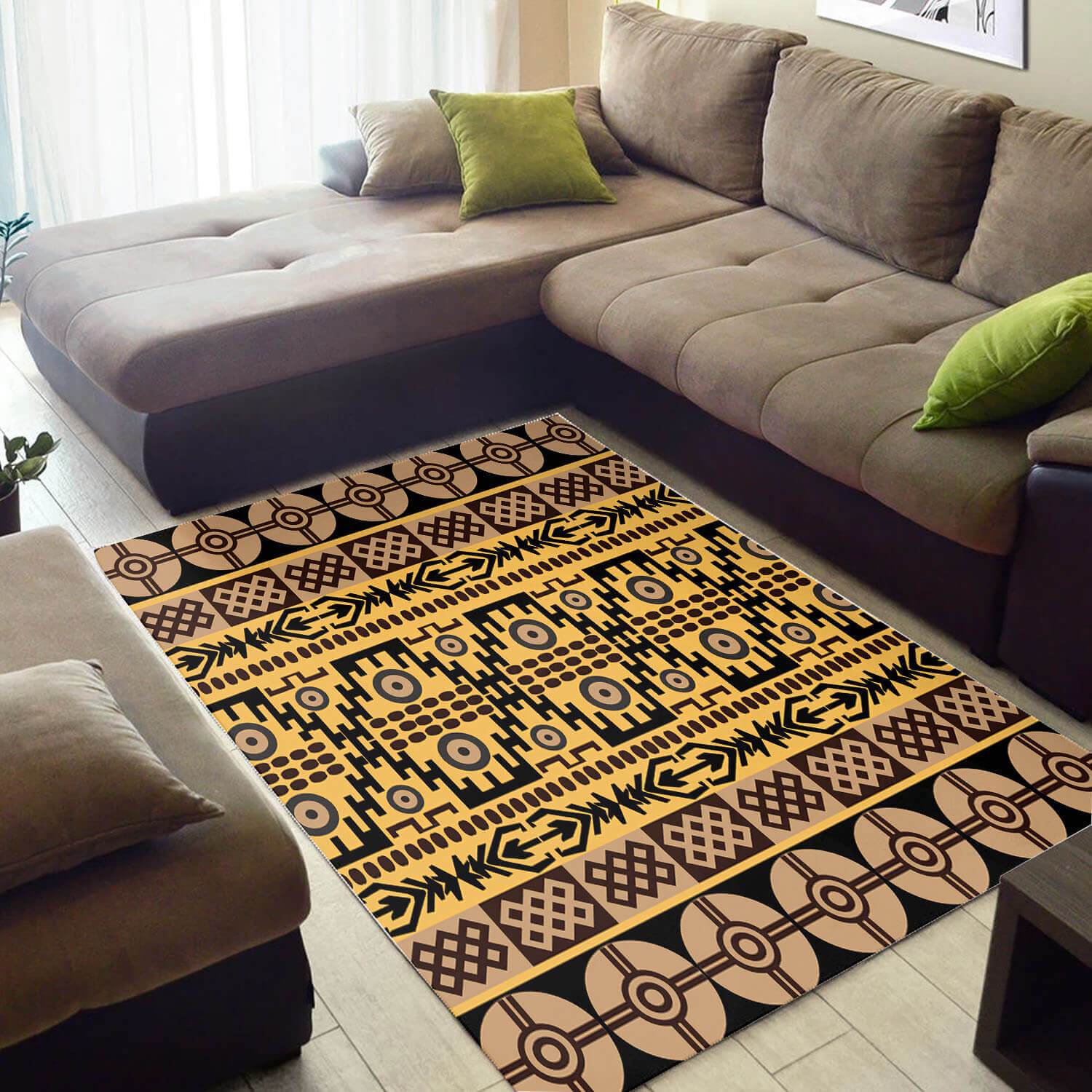 Beautiful African Style Abstract American Black Art Ethnic Seamless Pattern Floor Themed Home Rectangle Rug