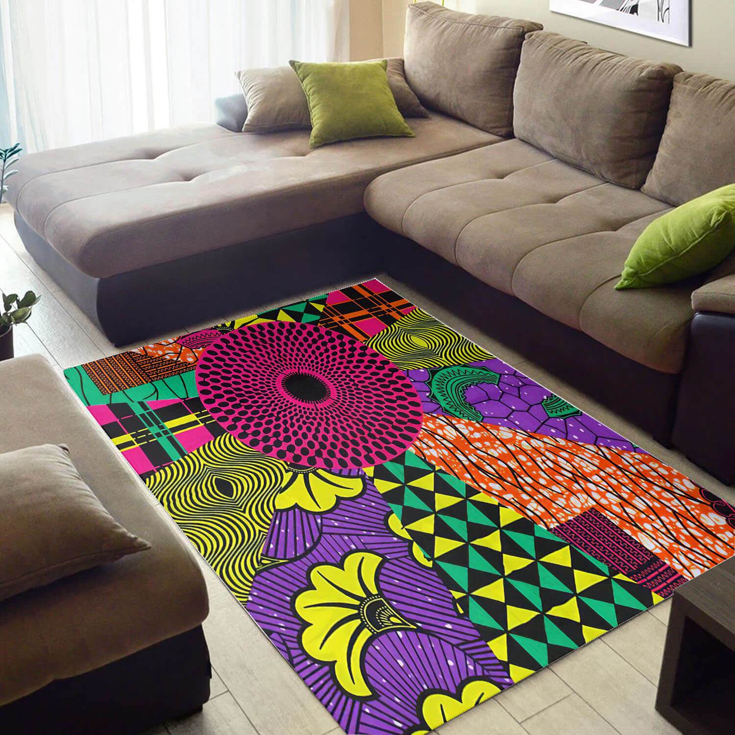 Beautiful African Style Awesome American Ethnic Seamless Pattern Carpet Living Room Rectangle Rug
