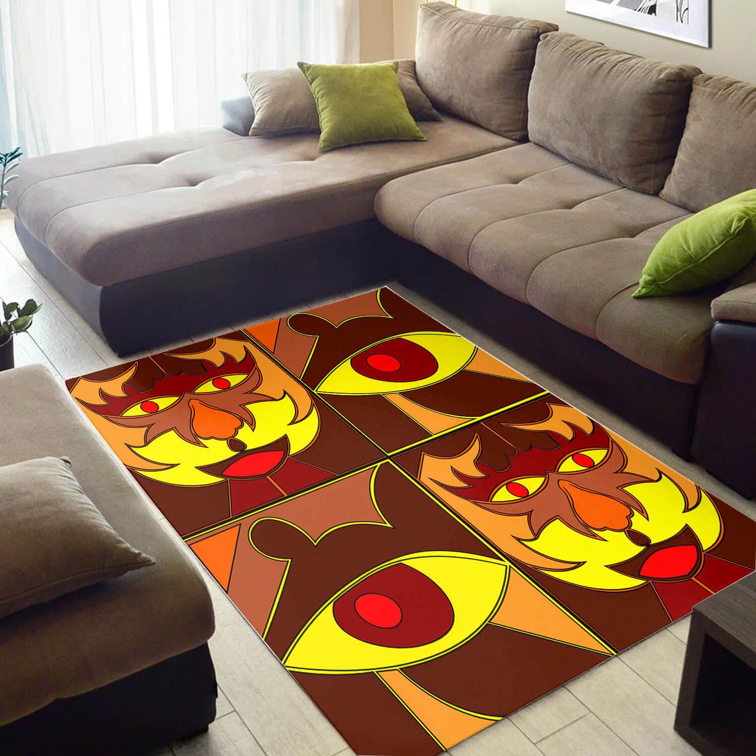 Beautiful African Style Cool Black History Month Afrocentric Art Floor Inspired Home Rectangle Rug