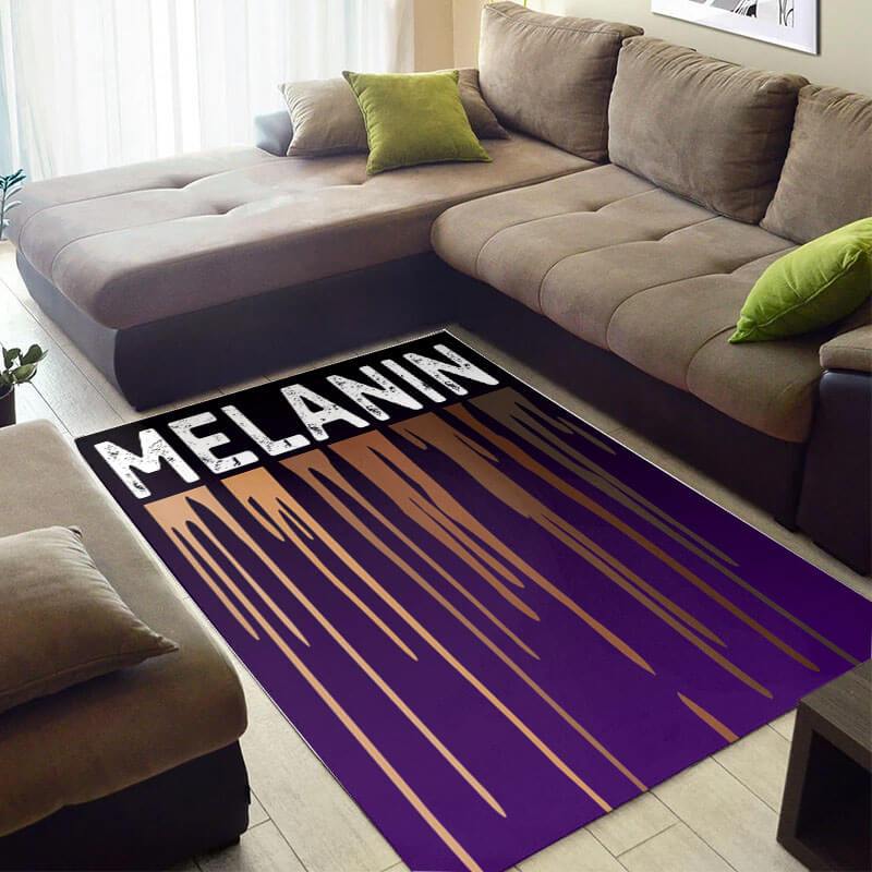 Beautiful African Style Cute Afro Melanin Girl Design Floor Carpet Themed Home Rectangle Rug