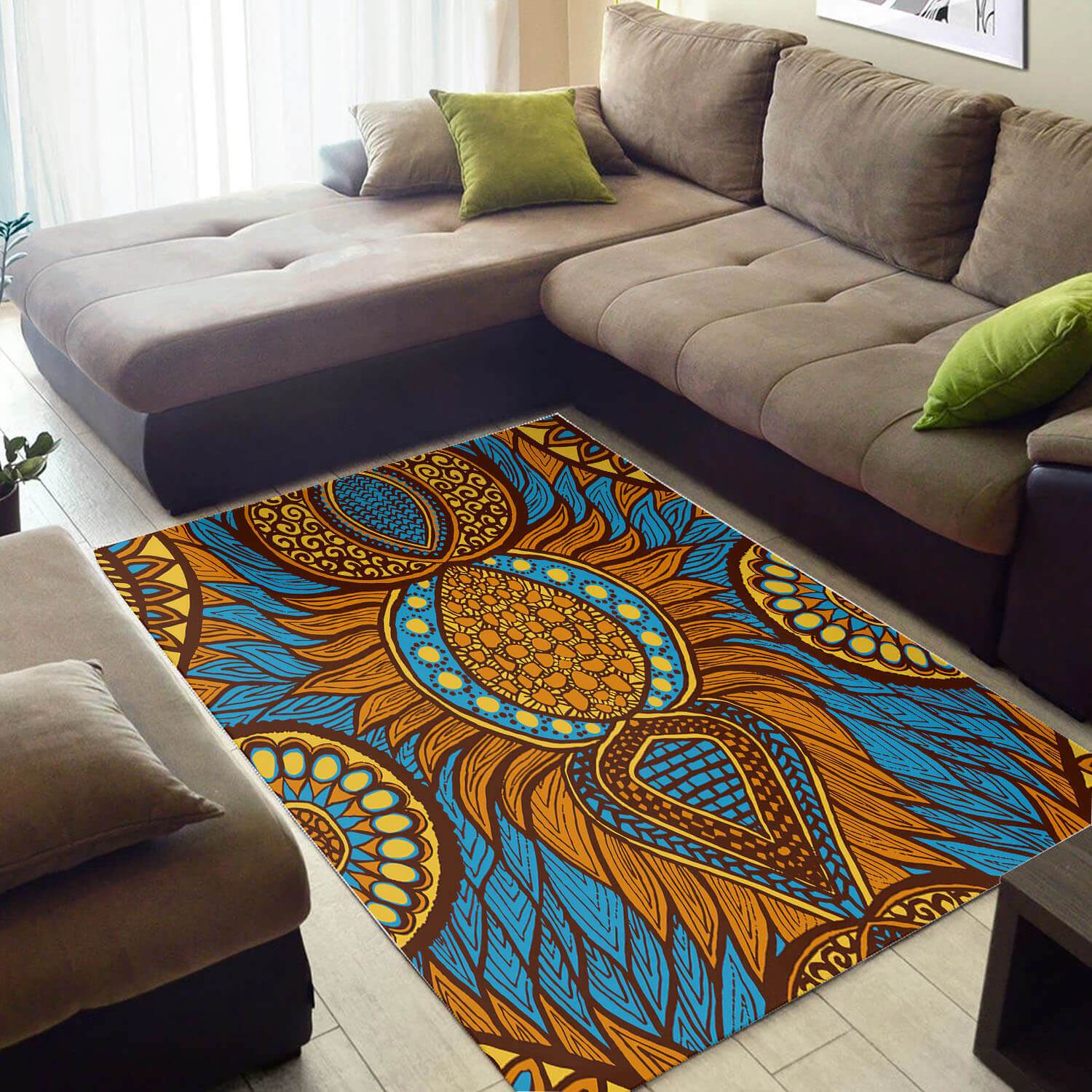 Beautiful African Style Retro Black History Month Ethnic Seamless Pattern Themed Rectangle Rug