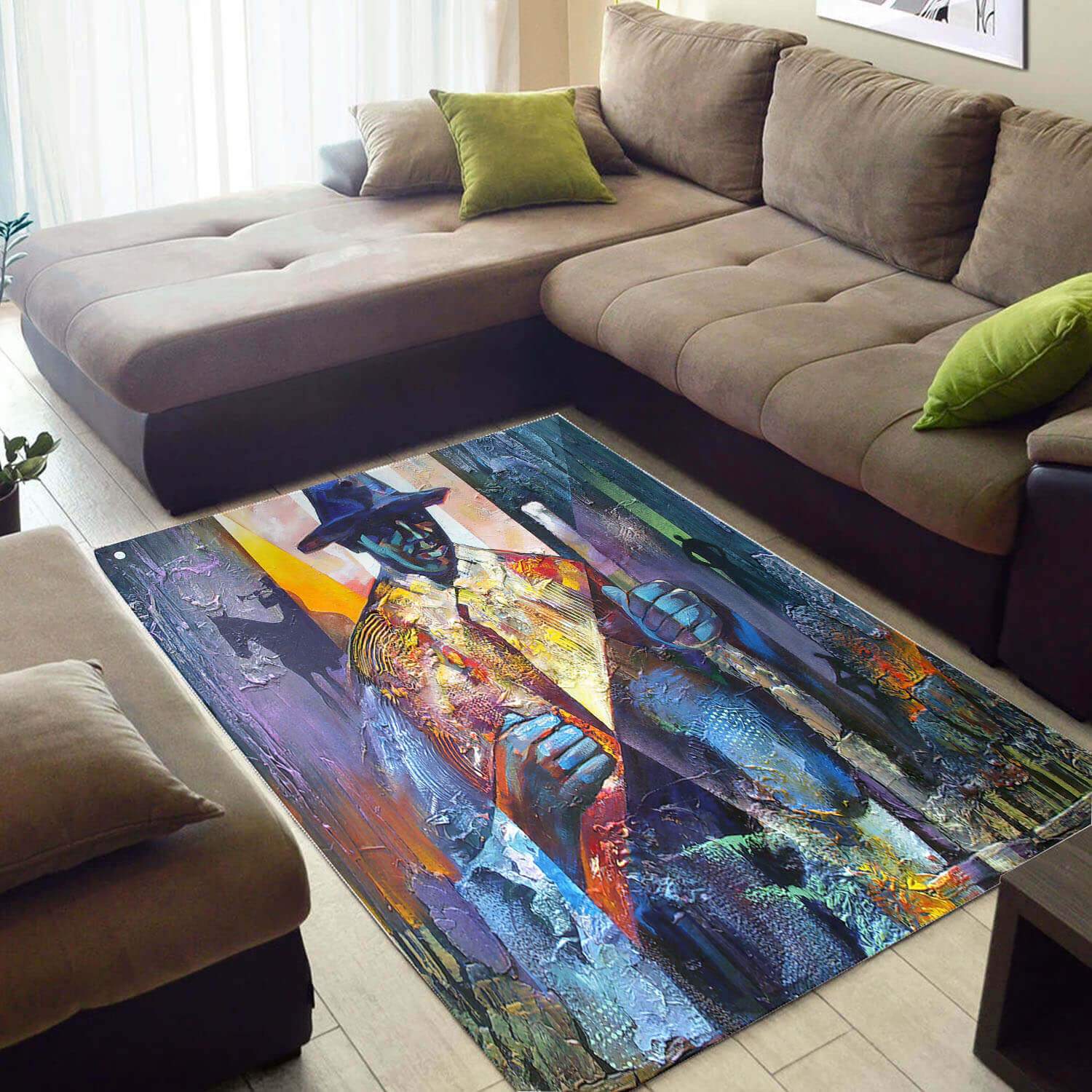 Beautiful African Style Themed Afro Girl Carpet House Rectangle Rug