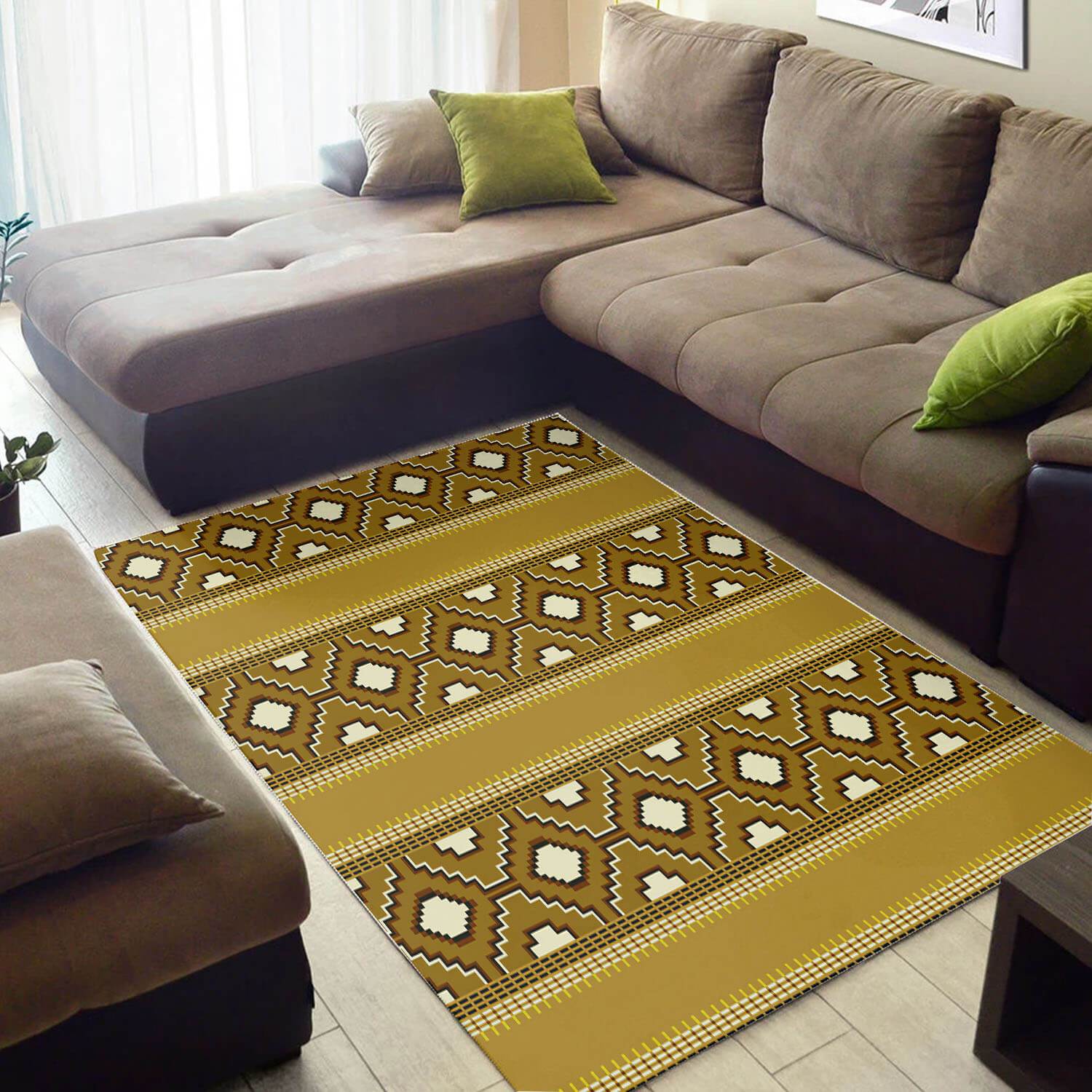 Beautiful African Style Vintage Afrocentric Art Design Floor Room Rectangle Rug