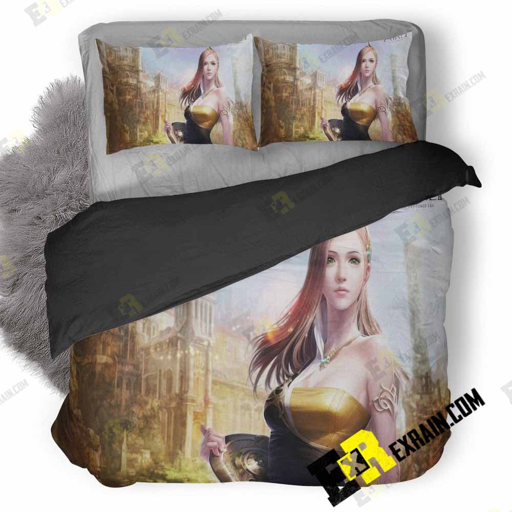 Beautiful Game Girl Pic 3D Customized Duvet Cover Bedding Set
