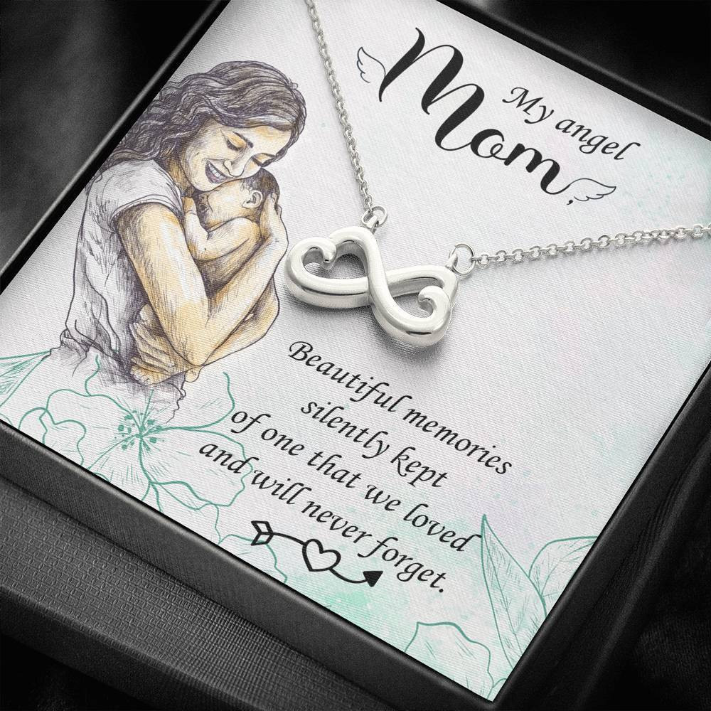 Beautiful Memories Silently Kept Of One Gift For Mom Infinity Heart Necklace