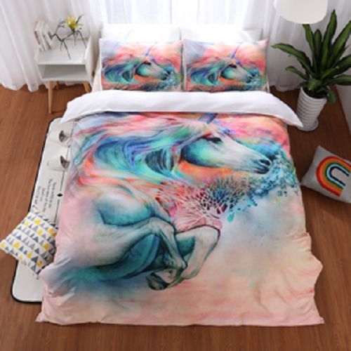 Beautiful Unicorn Print Duvet Cover Bedding Set