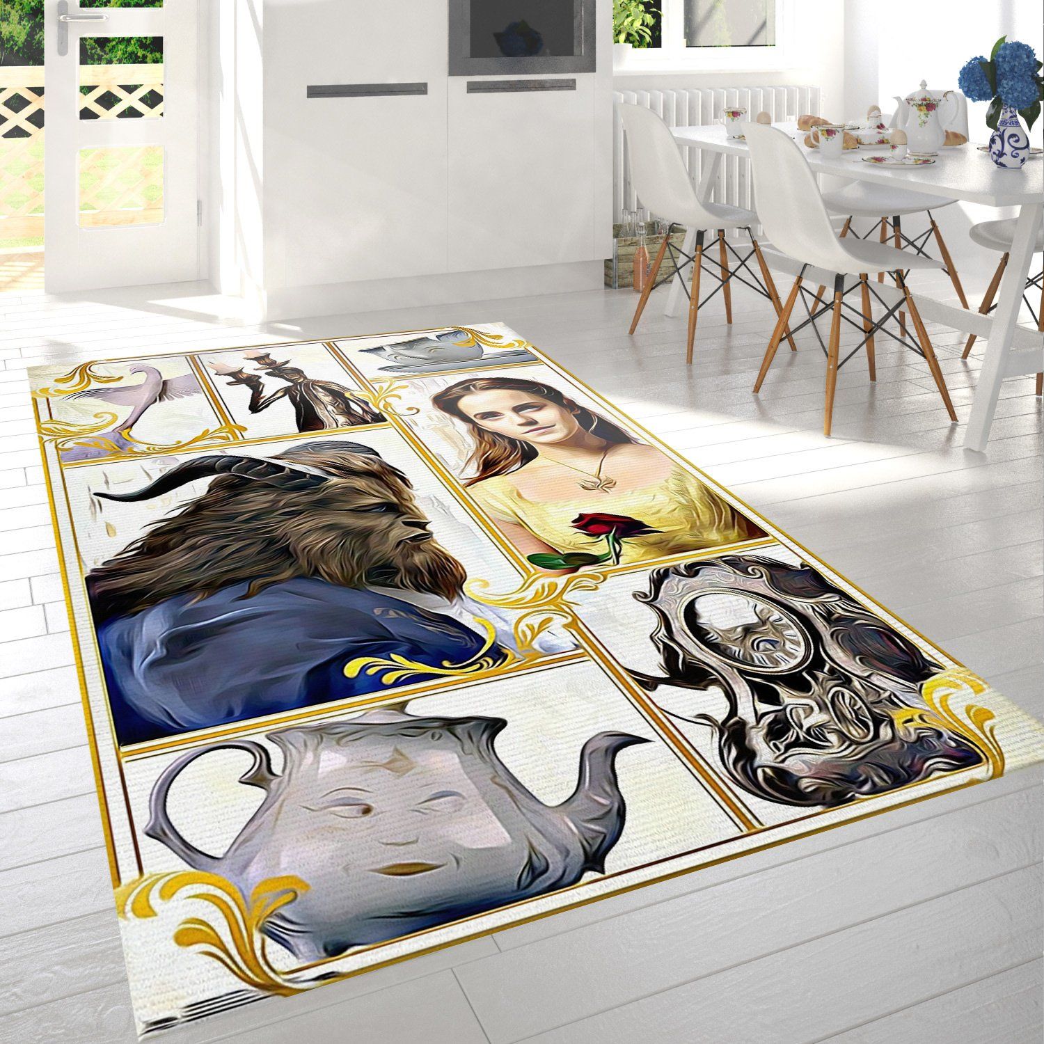 Beauty And The Beast Bedroom Rectangle Rug – Custom Size And Printing