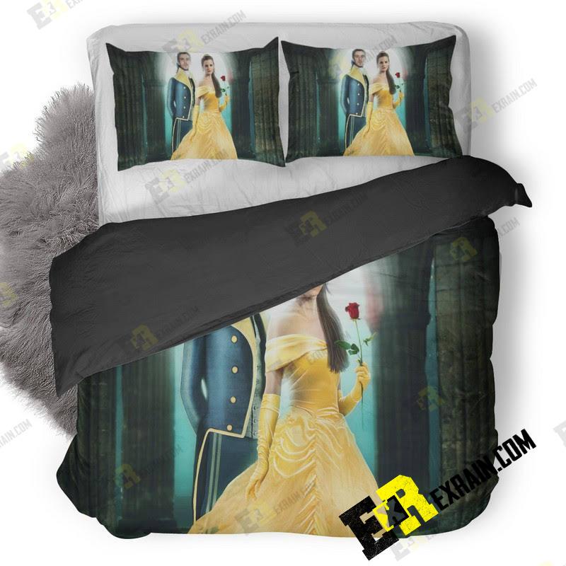 Beauty And The Beast Dan Stevens Emma Watson Ad 3D Customized Duvet Cover Bedding Set