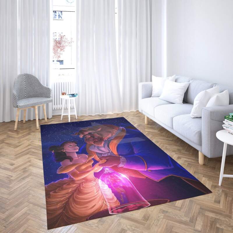 Beauty And The Beast Disney Belle Princess Decorative Floor Rectangle Rug