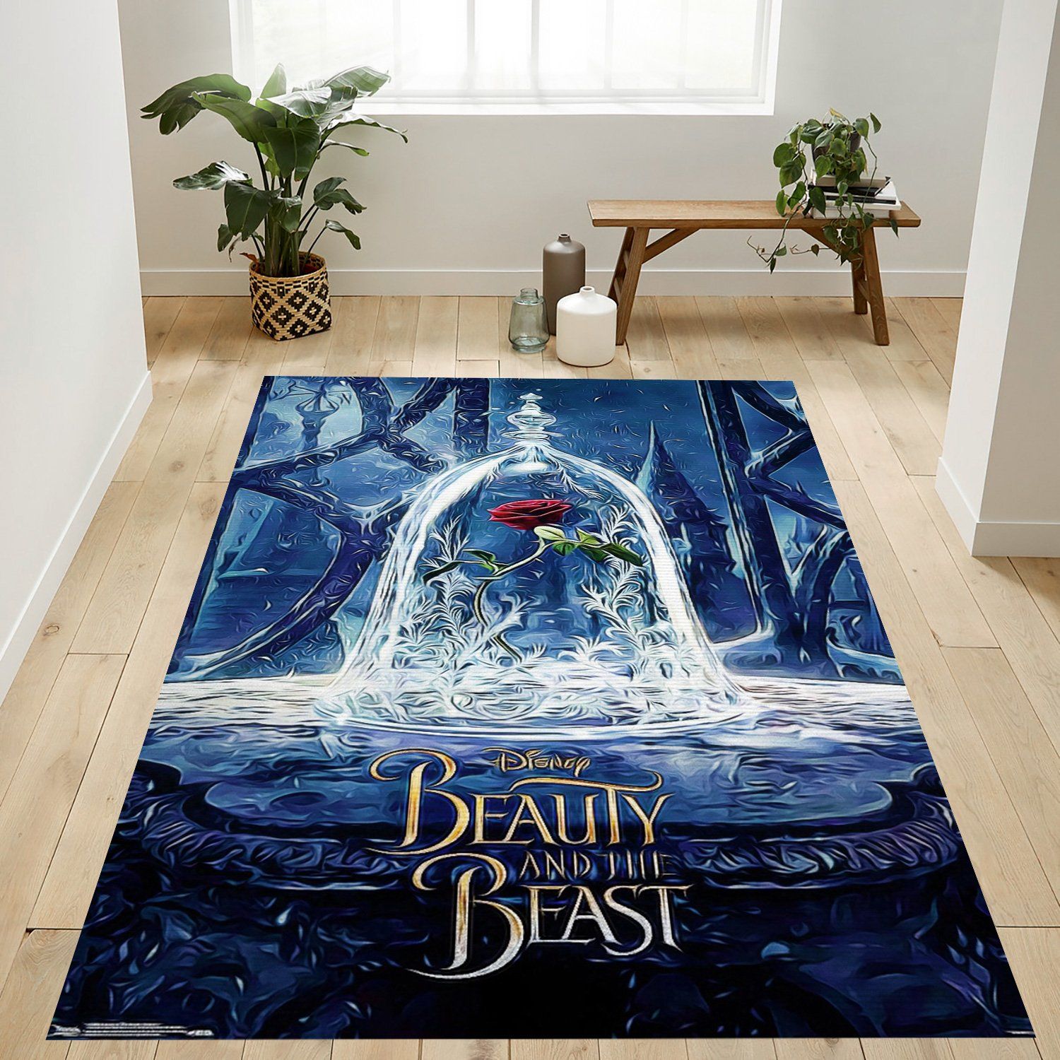 Beauty And The Beast Movies Rectangle Rug – Custom Size And Printing