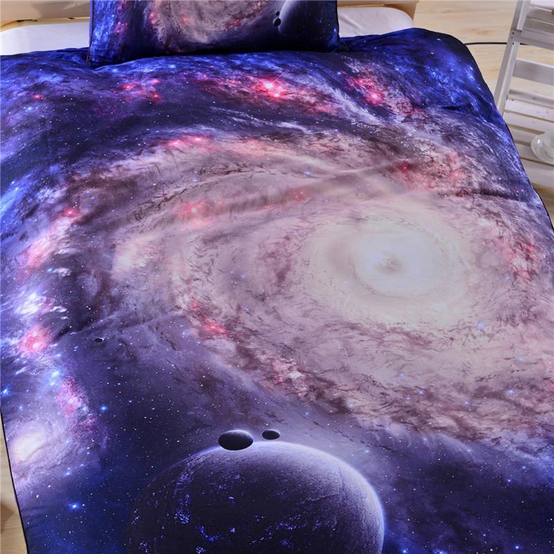Bed In A Bag Galaxy 3D 5Pcs 3D Customized Duvet Cover Bedding Set
