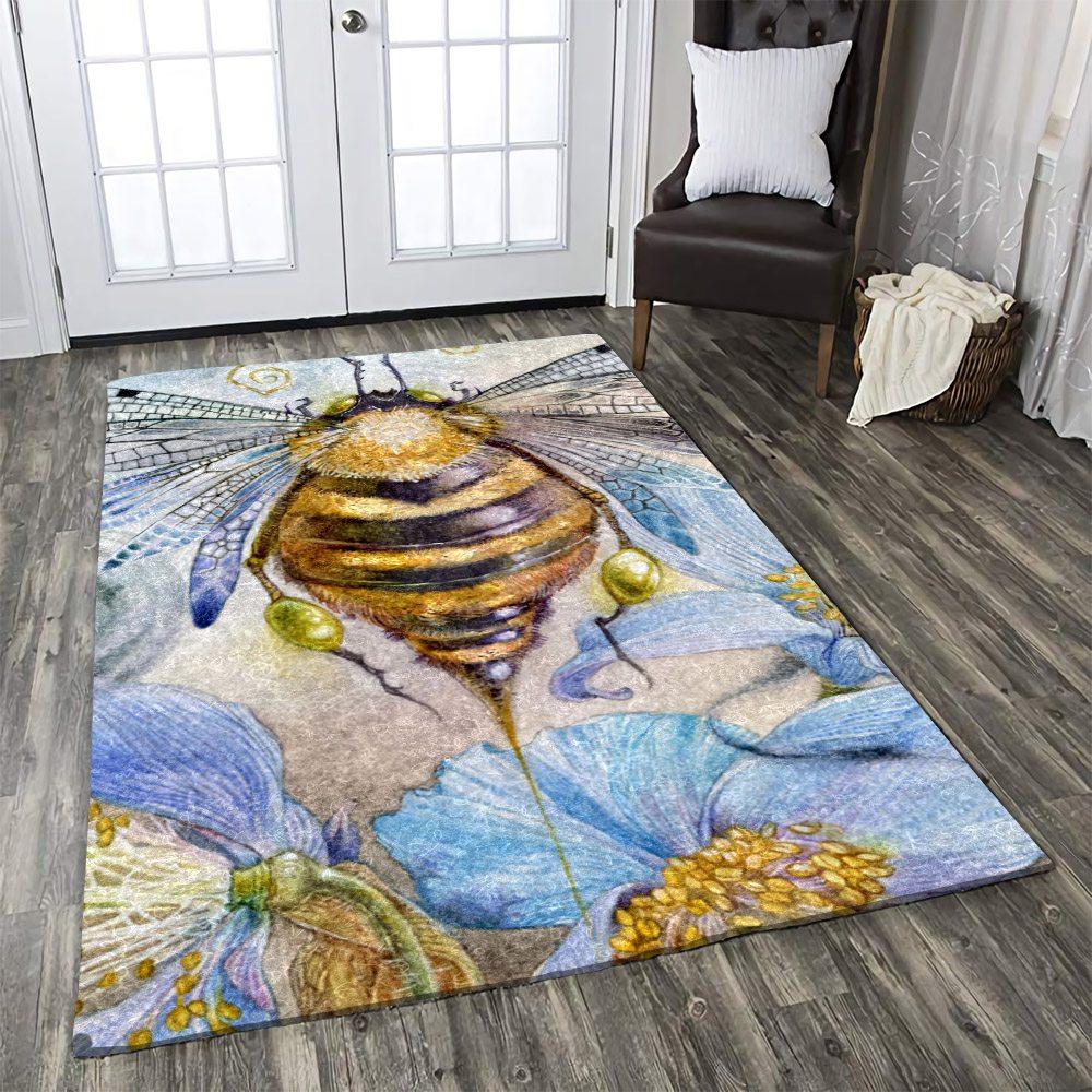 Bee And Flower Limited Edition Rectangle Rug