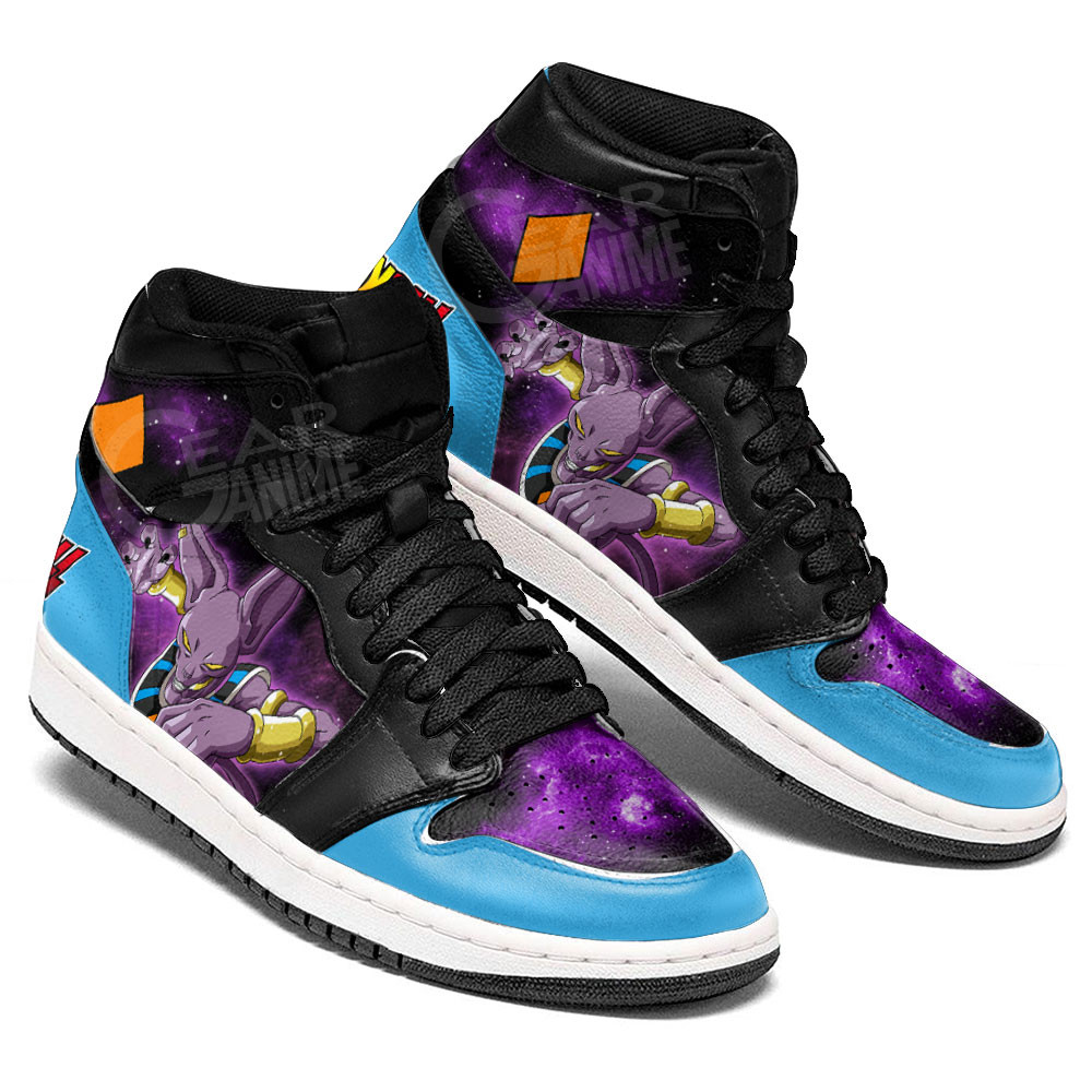 Beerus JD1s Sneakers Dragon Ball Anime Shoes Mix Galaxy, Air Jordan Hightop