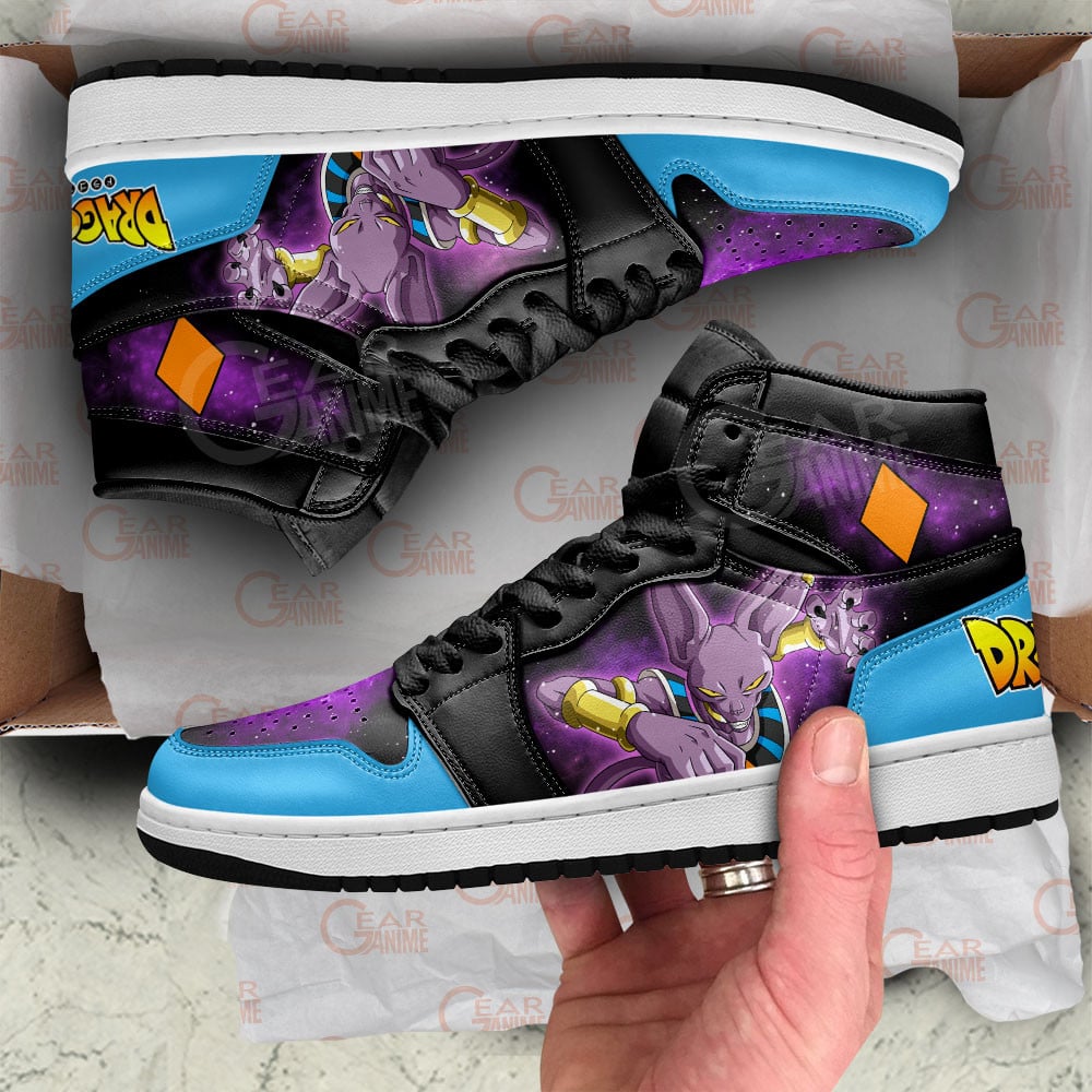 Beerus JD1s Sneakers Dragon Ball Anime Shoes Mix Galaxy, Air Jordan Hightop