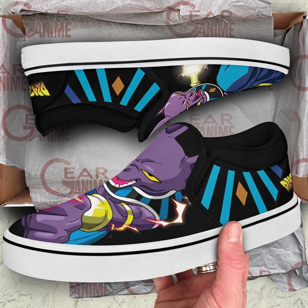 Beerus Slip-On Shoes Canvas Dragon Ball Custom Anime Shoes