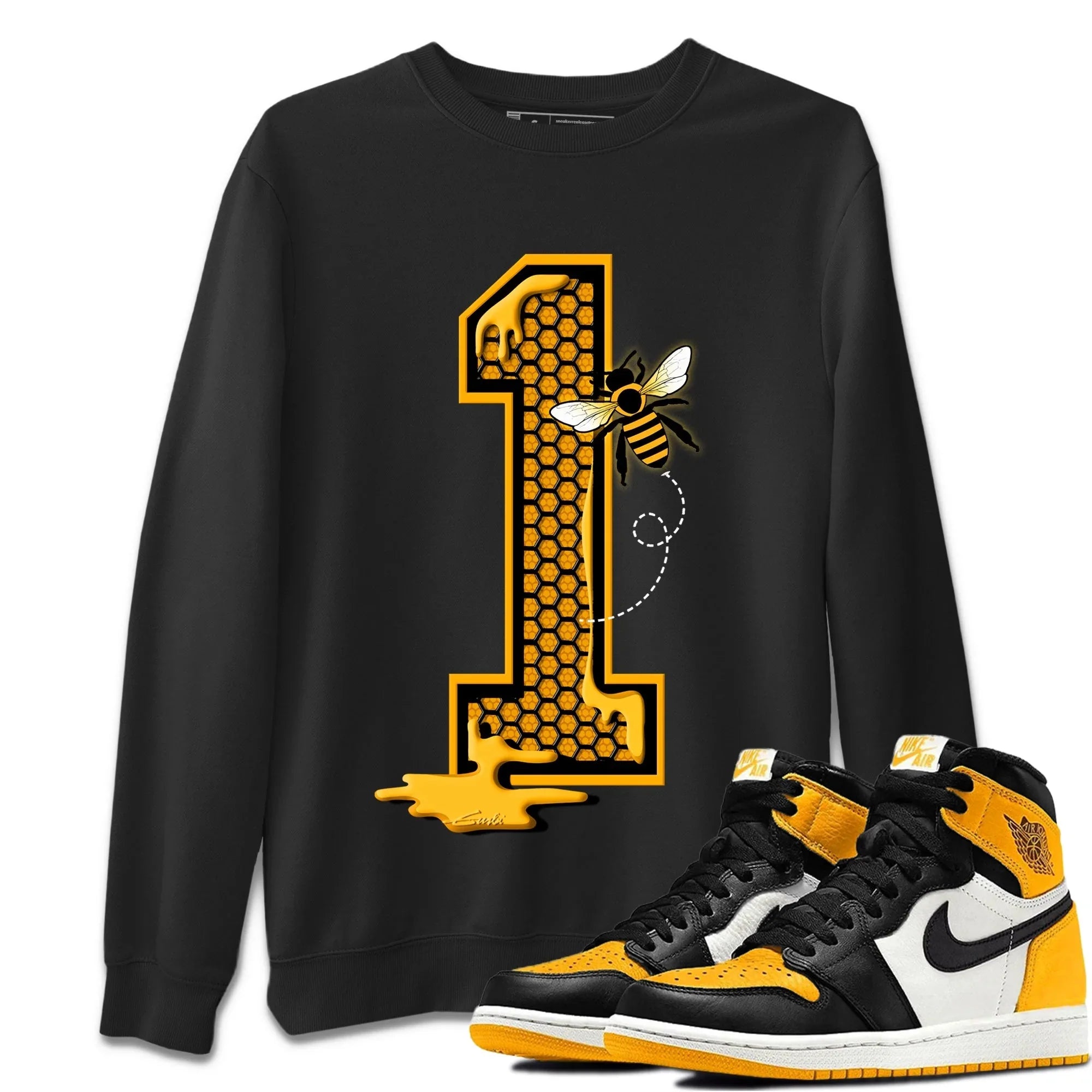 Bees Number 1 Unisex Sweater – Air Jordan 1 Taxi, Sneakers Matching Sweater