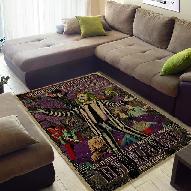 Beetlejuice Troubled By The Living Rectangle Rug