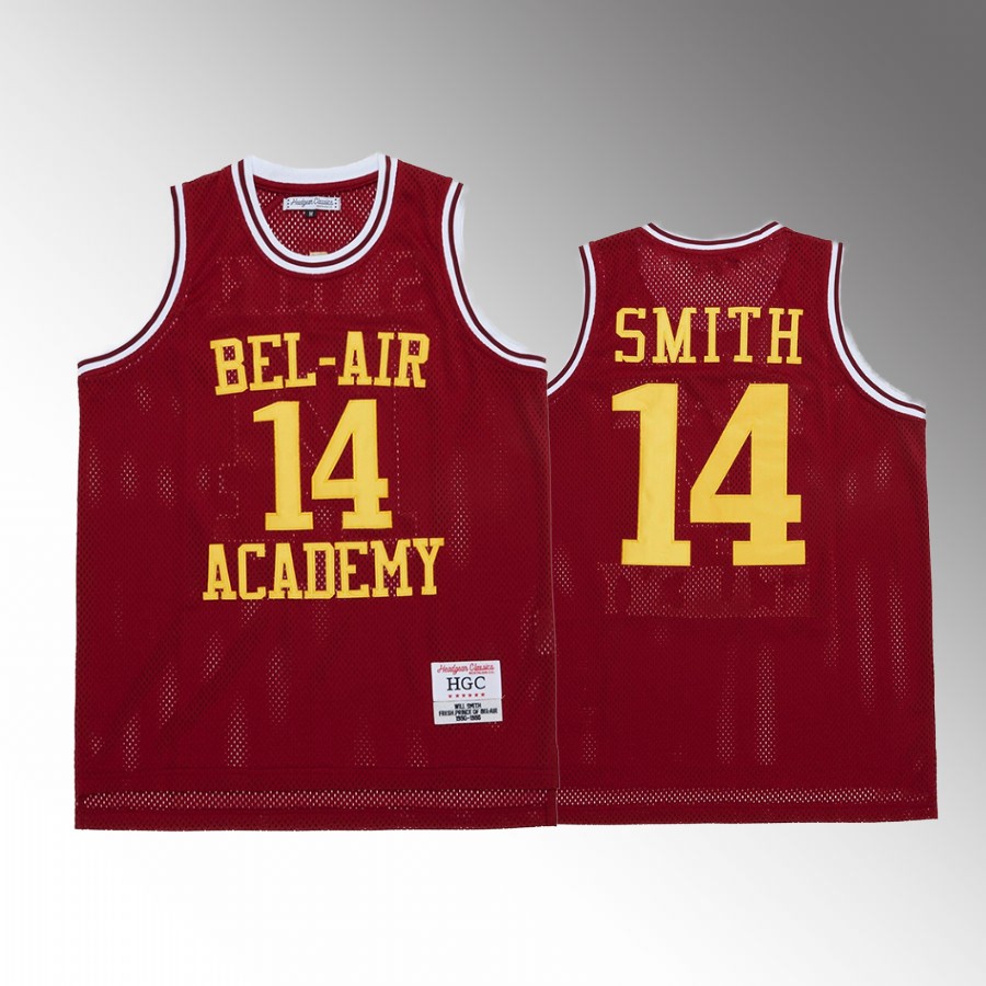 Bel-Air Academy Smith Jersey 14 Maroon