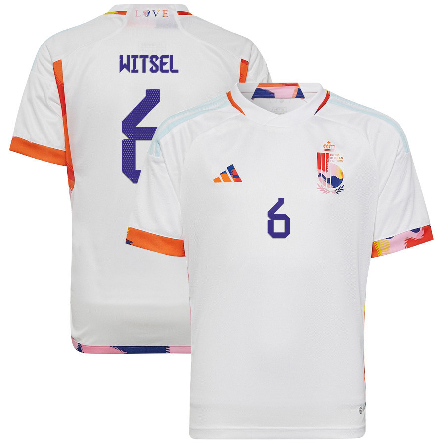 Belgium National Team 2022-23 Qatar World Cup Axel Witsel 6 Away Soccer Jersey –