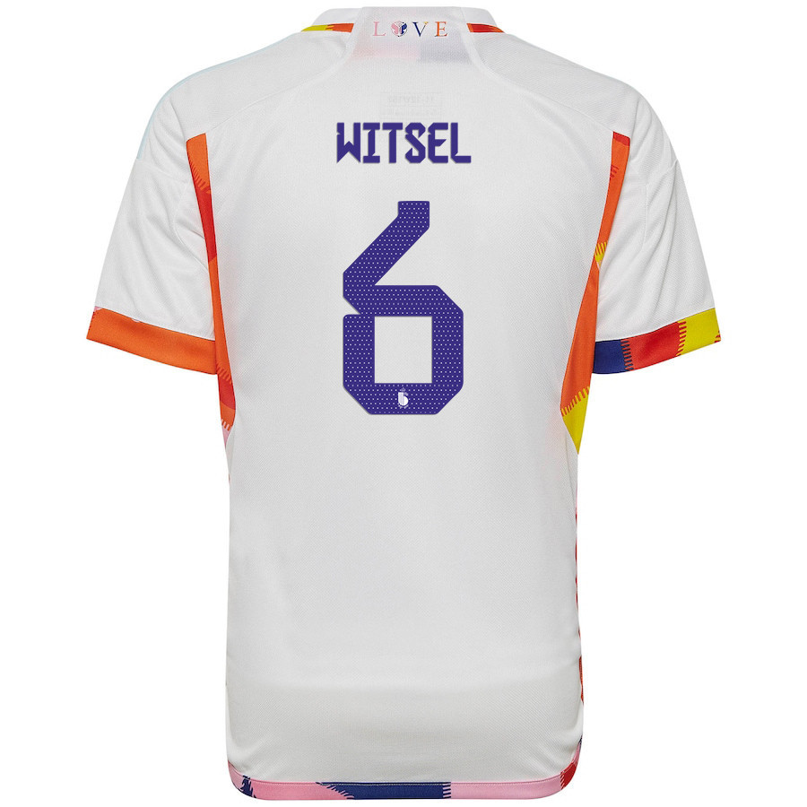 Belgium National Team 2022-23 Qatar World Cup Axel Witsel 6 Away Soccer Jersey –